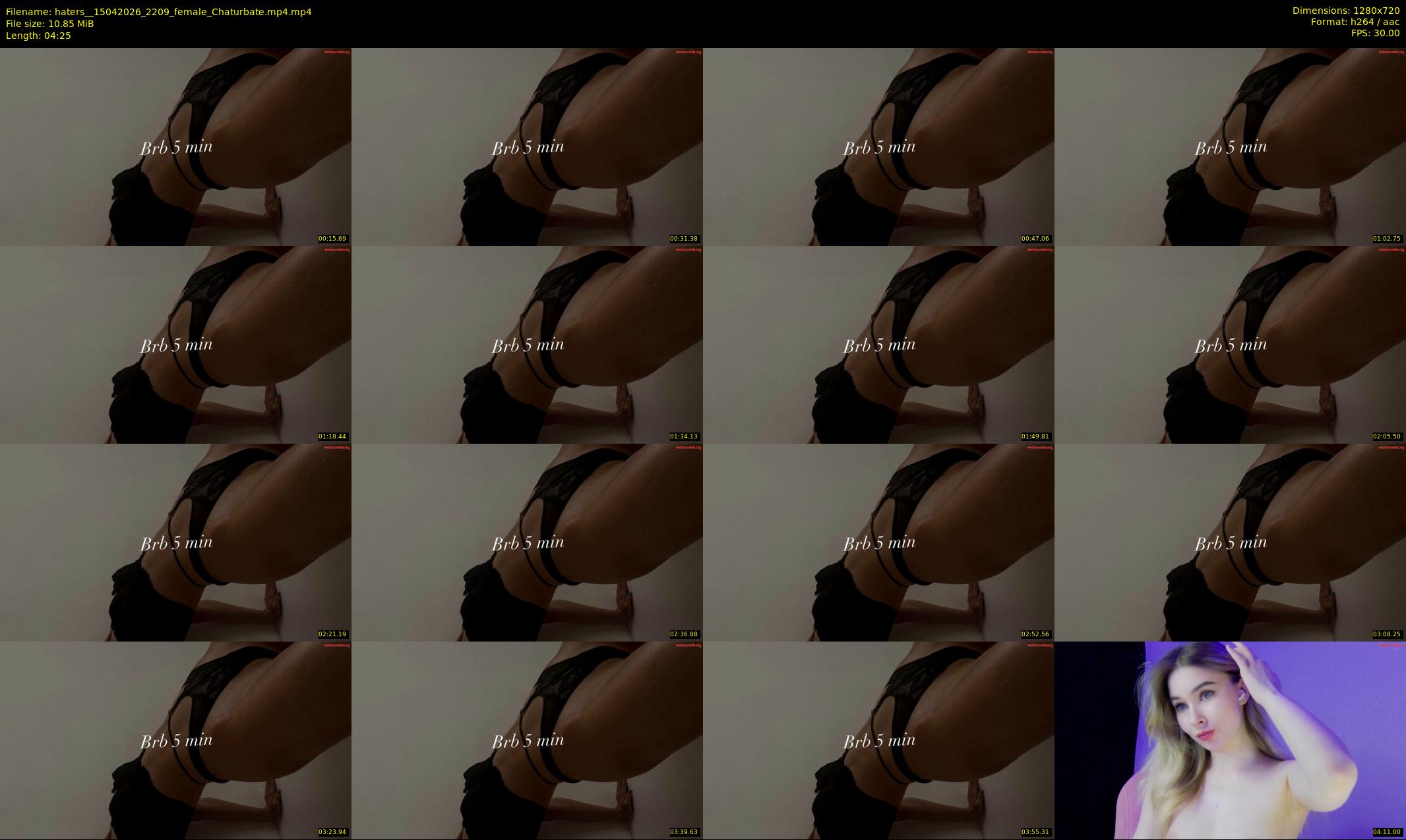 haters_ — 5 minute Chaturbate female cam show recording, 720p, Apr 15, 2026