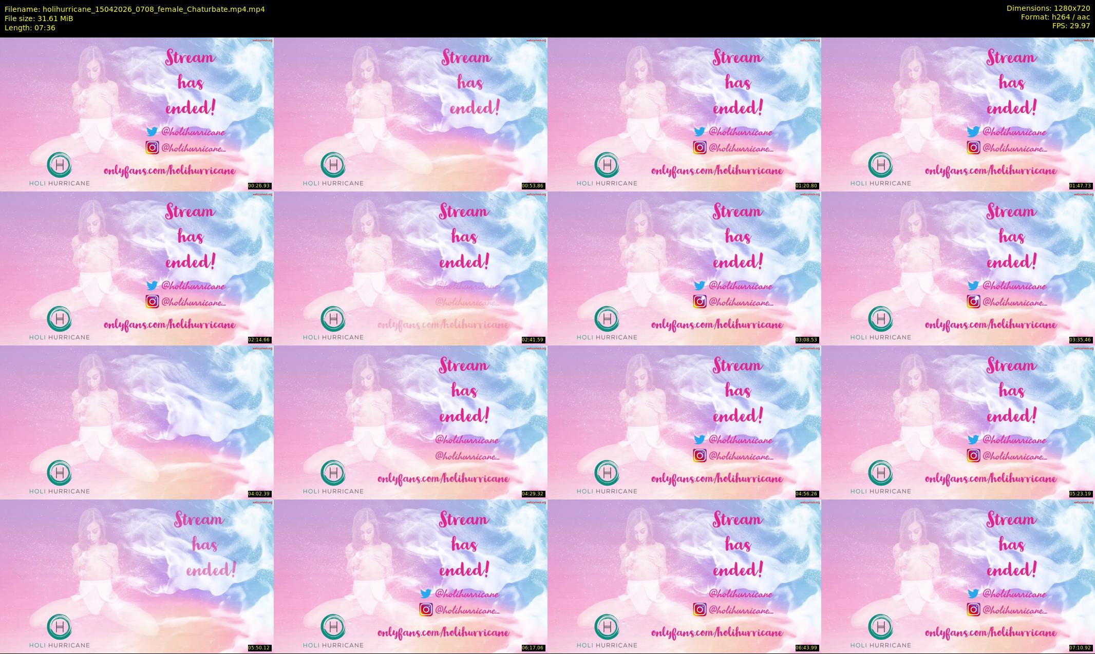 holihurricane — 8 minute Chaturbate female cam show recording, 720p, Apr 15, 2026
