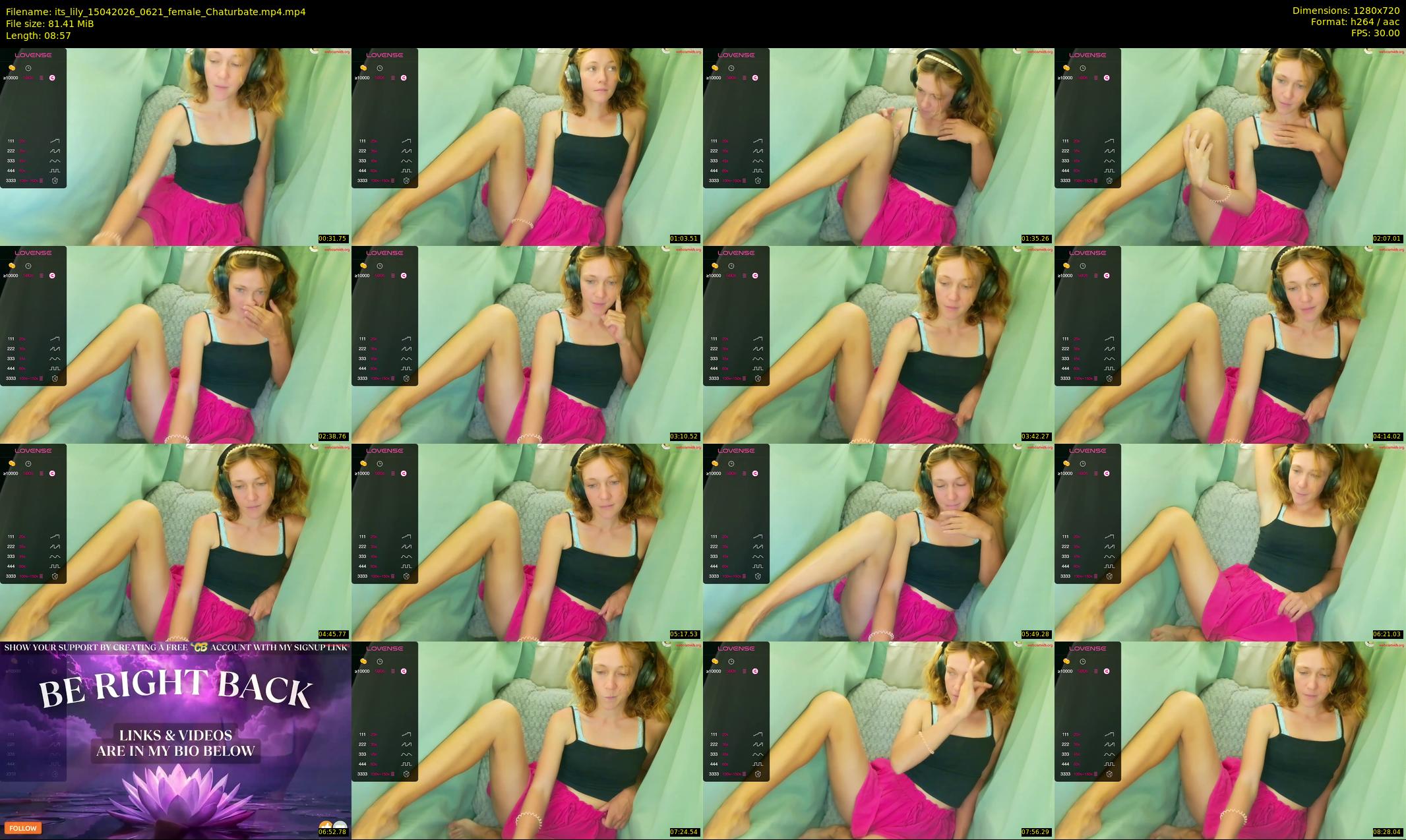 its_lily — 9 minute Chaturbate female cam show recording, 720p, Apr 15, 2026