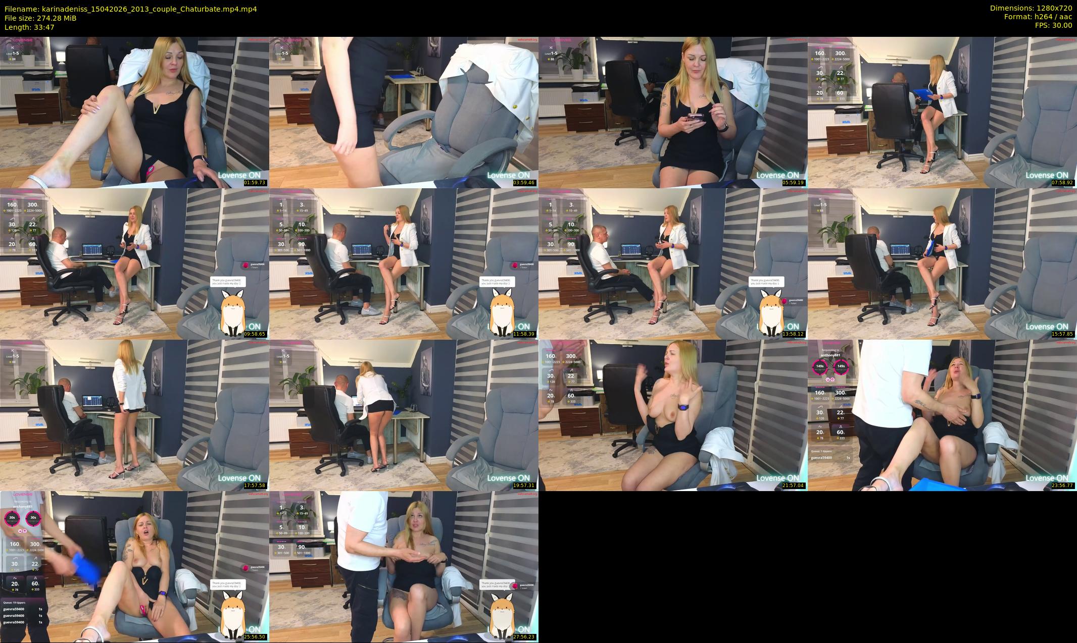 karinadeniss — 34 minute Chaturbate couple cam show recording, 720p, Apr 15, 2026
