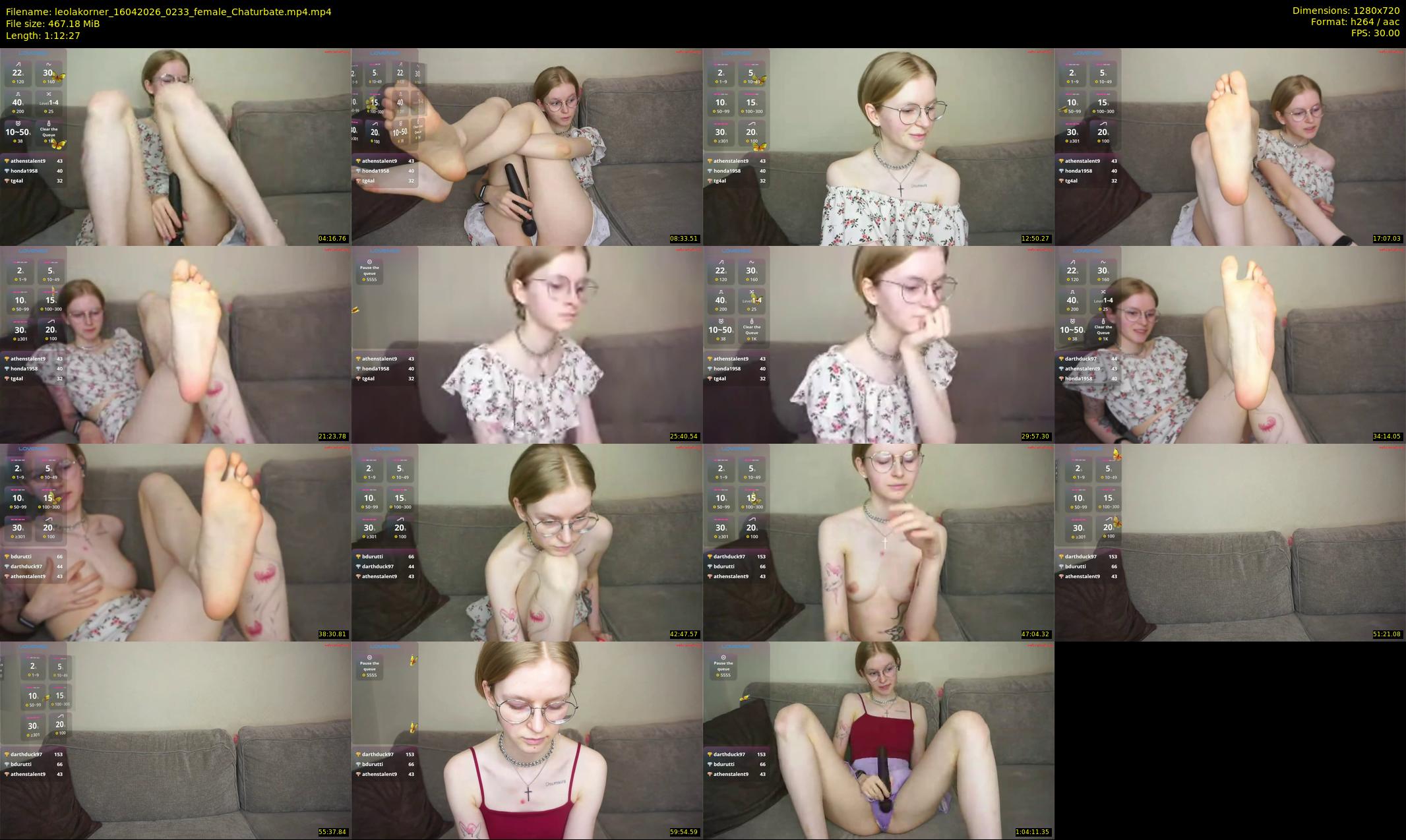 leolakorner — 73 minute Chaturbate female cam show recording, 720p, Apr 16, 2026