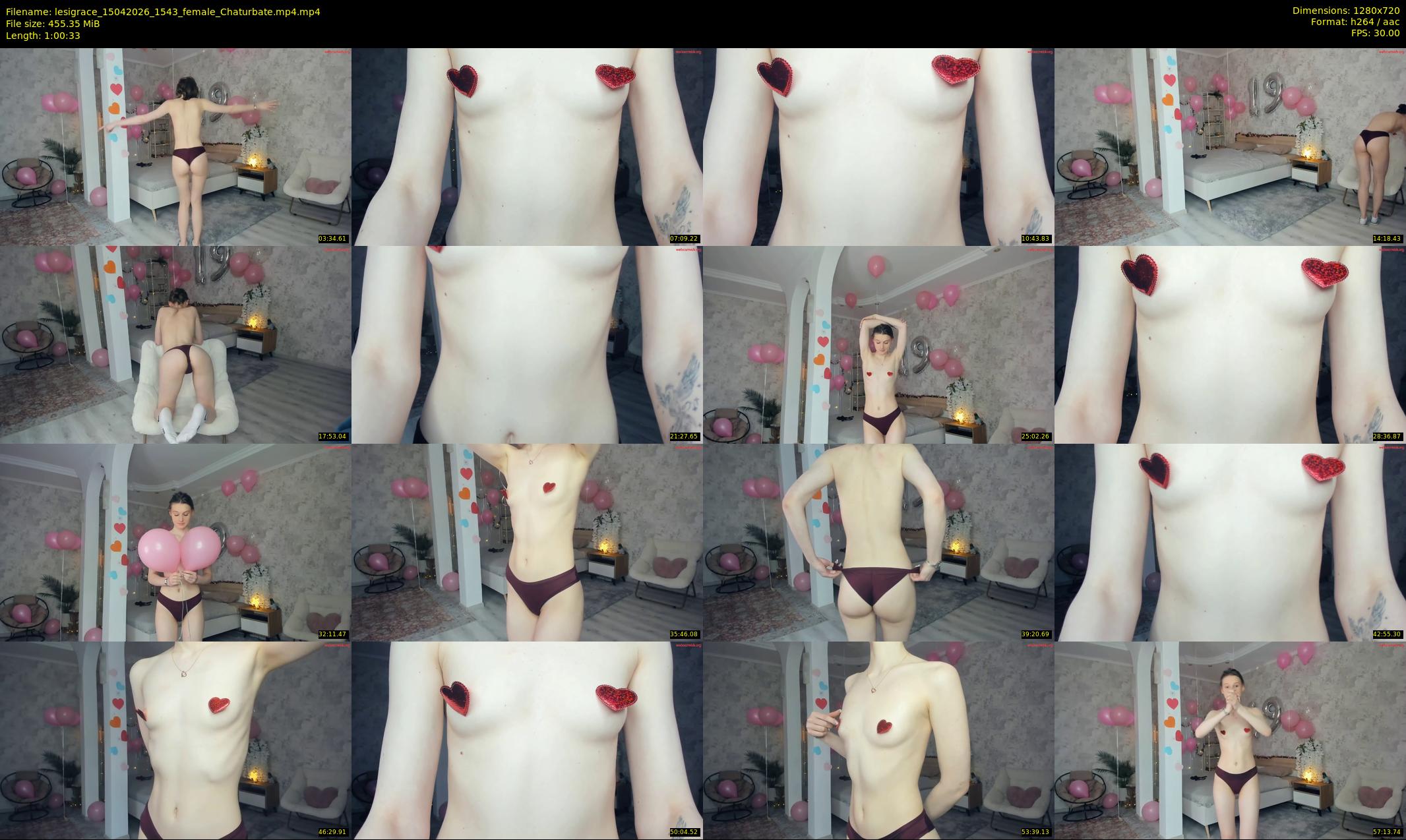 lesigrace — 61 minute Chaturbate female cam show recording, 720p, Apr 15, 2026