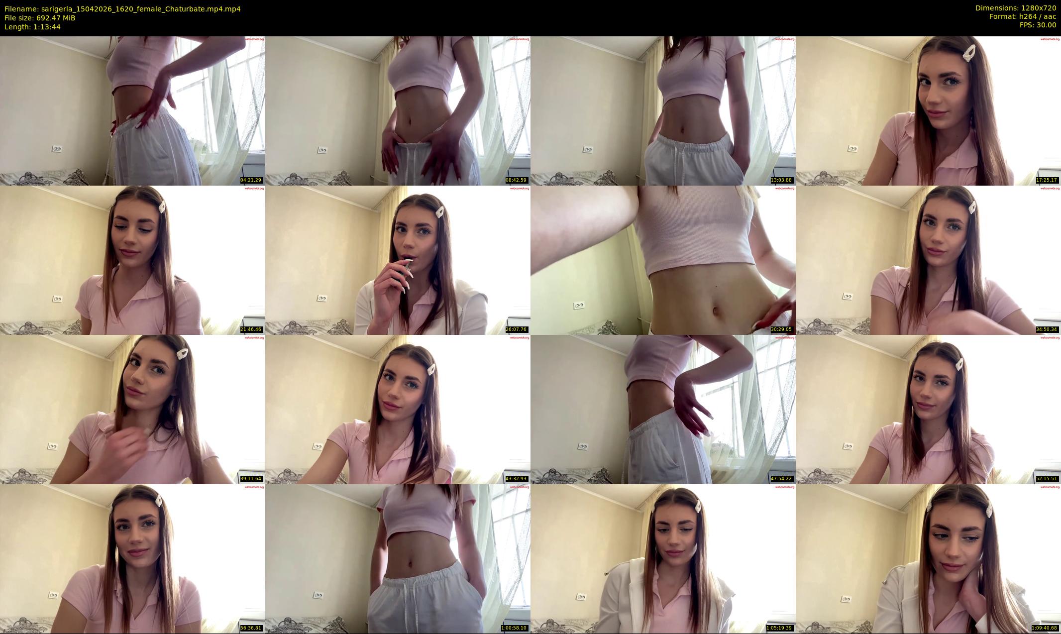sarigerla — 74 minute Chaturbate female cam show recording, 720p, Apr 15, 2026