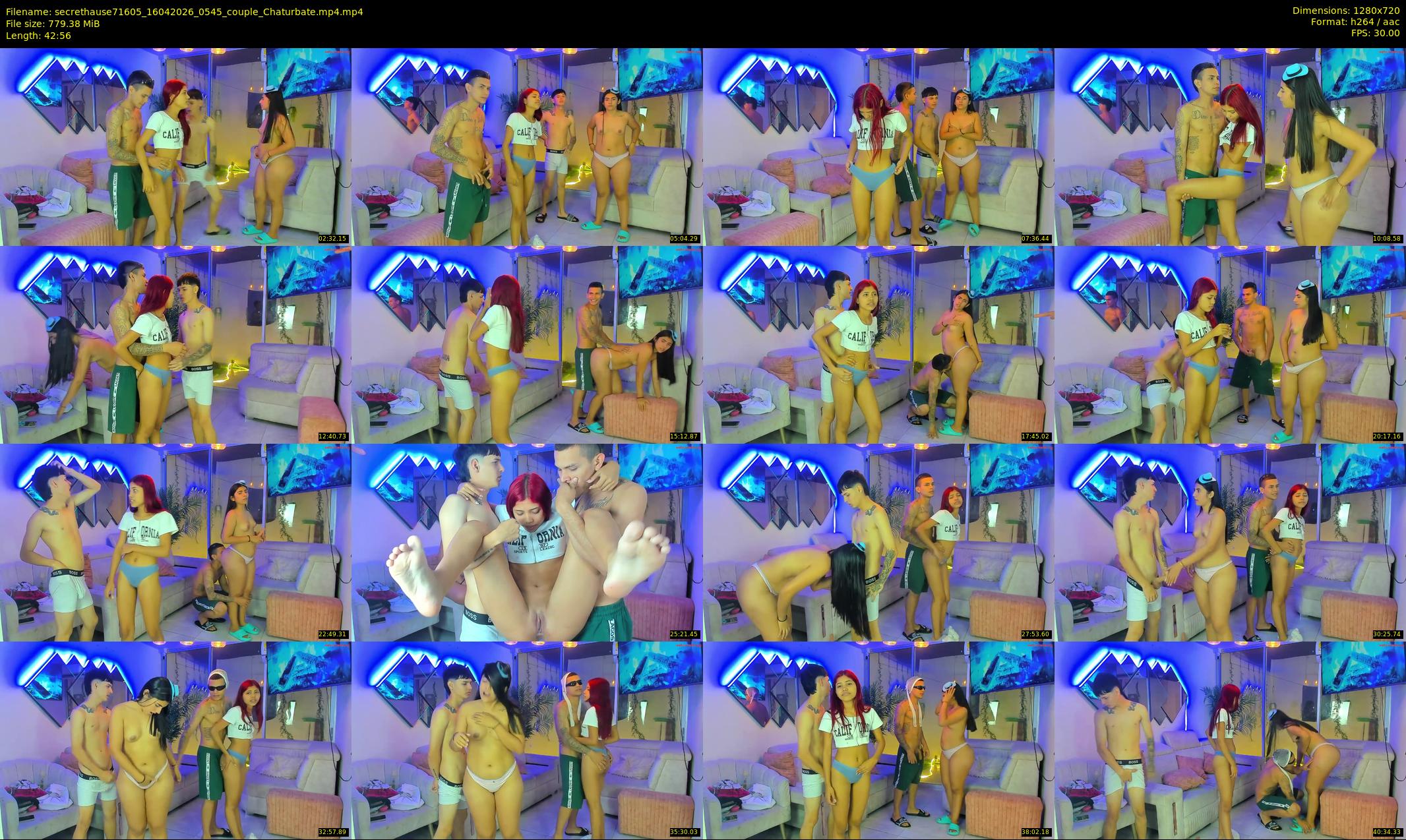 secrethause71605 — 43 minute Chaturbate couple cam show recording, 720p, Apr 16, 2026