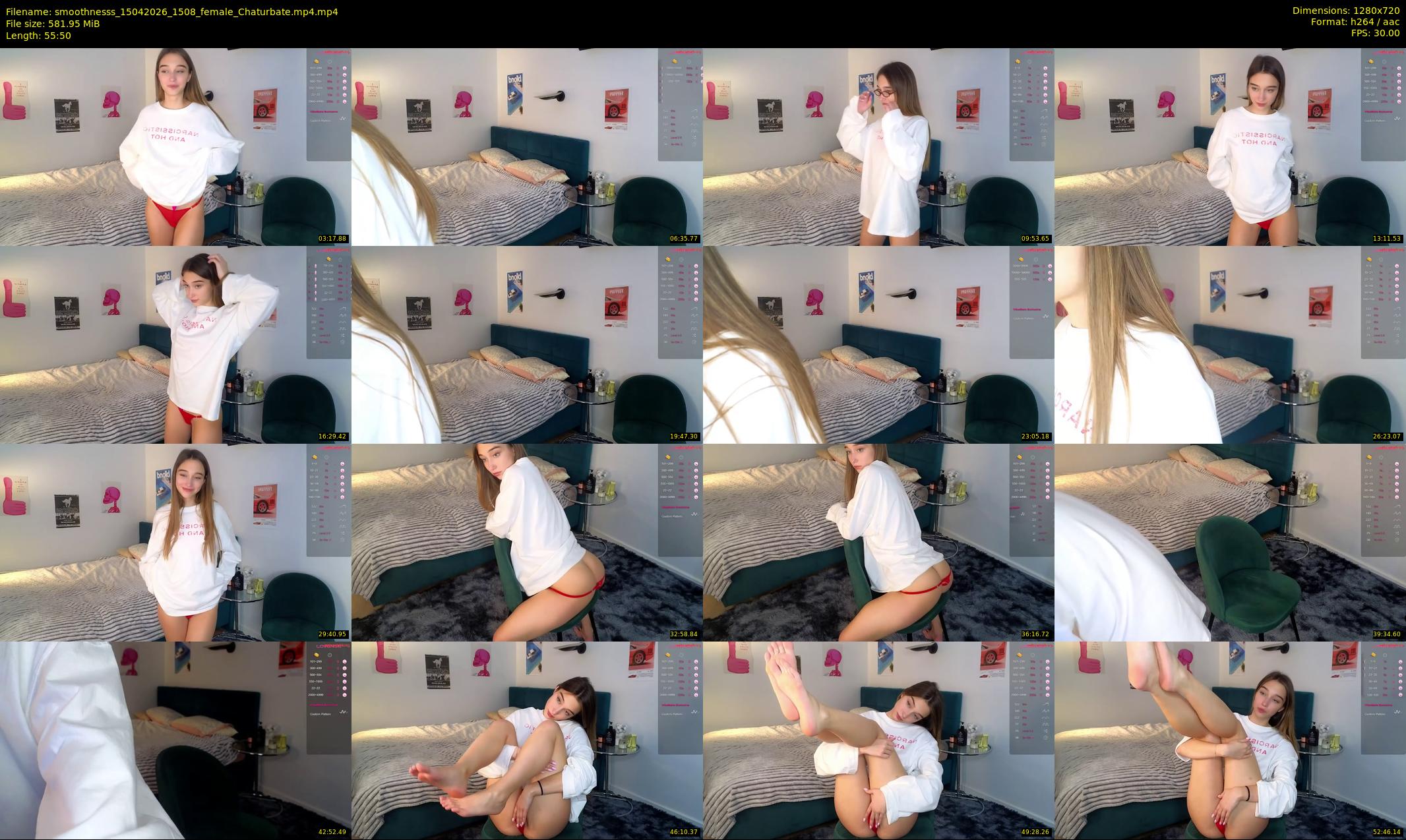 smoothnesss — 56 minute Chaturbate female cam show recording, 720p, Apr 15, 2026