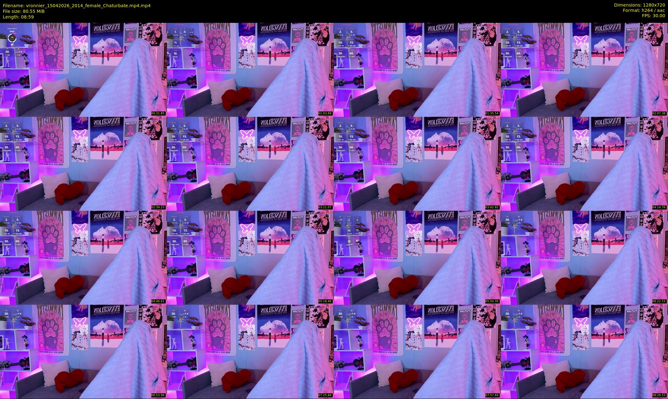 vronnier — 9 minute Chaturbate female cam show recording, 720p, Apr 15, 2026