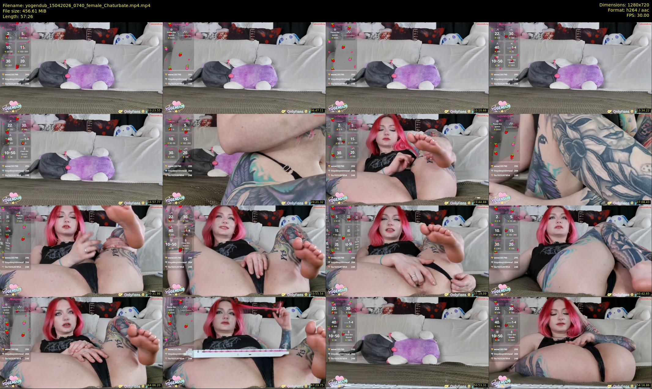 yogendub — 58 minute Chaturbate female cam show recording, 720p, Apr 15, 2026