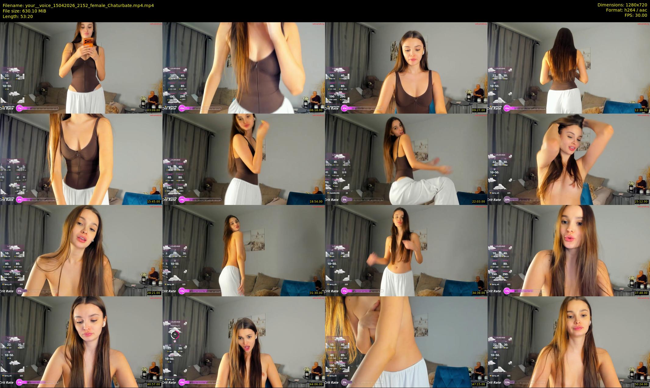 your__voice — 54 minute Chaturbate female cam show recording, 720p, Apr 15, 2026