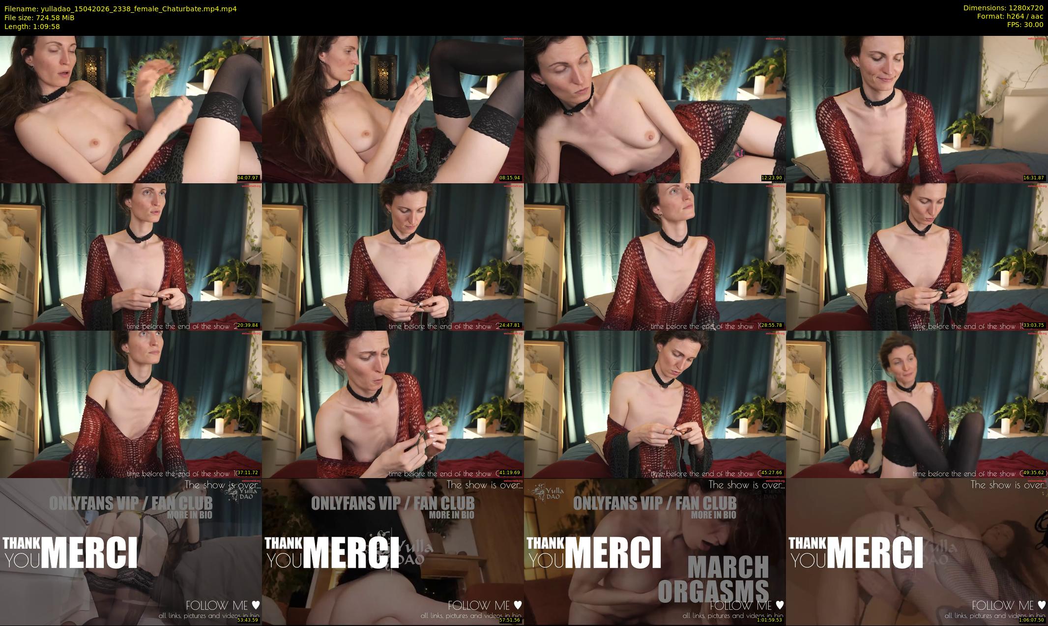 yulladao — 70 minute Chaturbate female cam show recording, 720p, Apr 15, 2026
