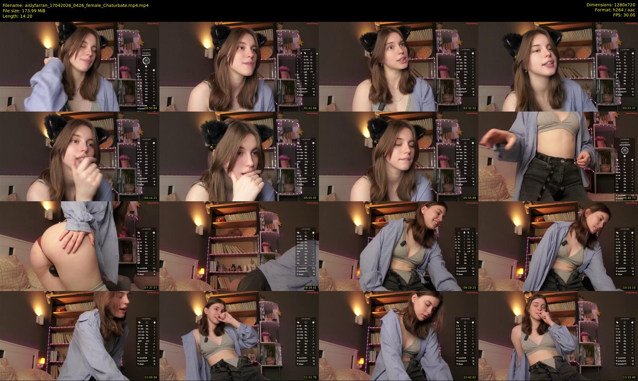aislyfarran — 15 minute Chaturbate female cam show recording, 720p, Apr 17, 2026