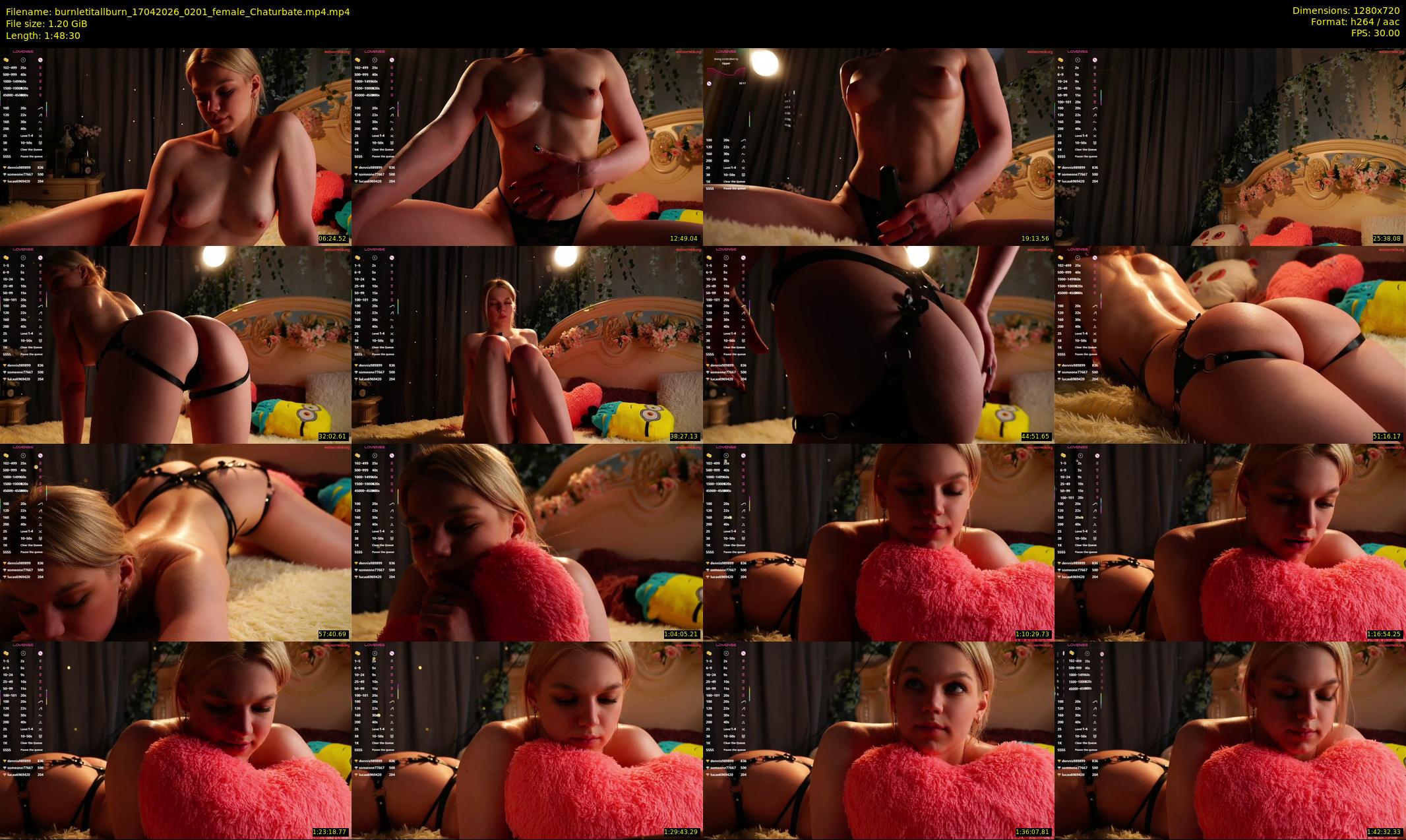 burnletitallburn — 109 minute Chaturbate female cam show recording, 720p, Apr 17, 2026
