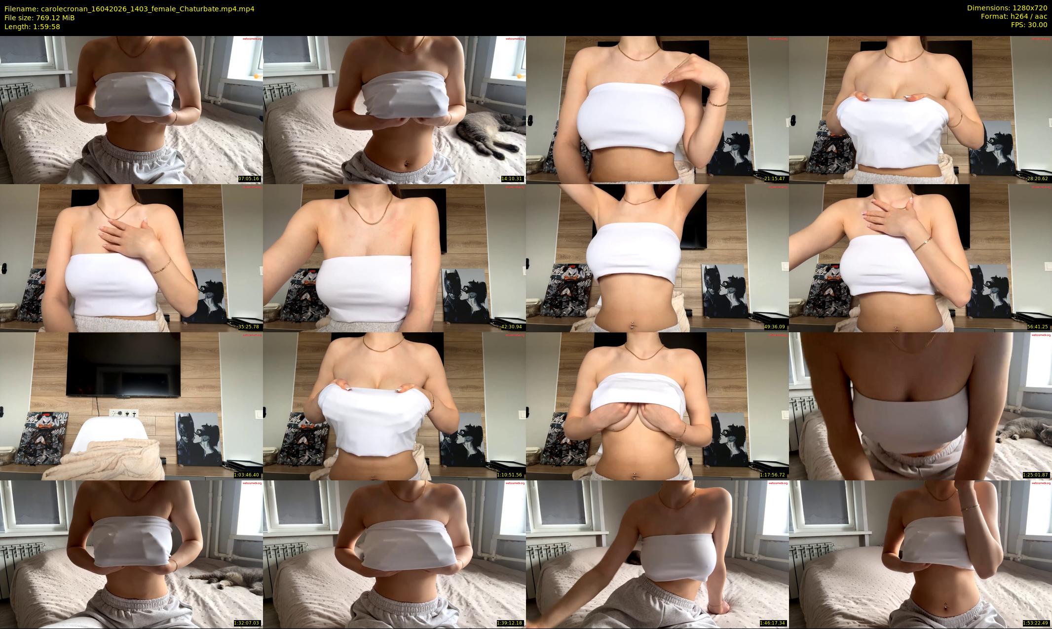 carolecronan — 120 minute Chaturbate female cam show recording, 720p, Apr 16, 2026