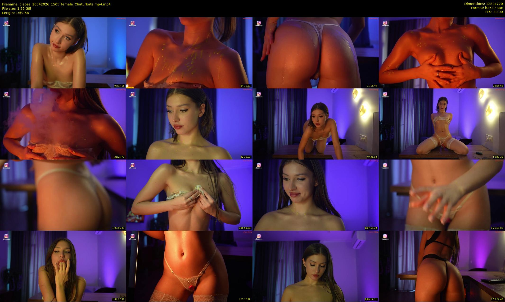 cleose — 120 minute Chaturbate female cam show recording, 720p, Apr 16, 2026