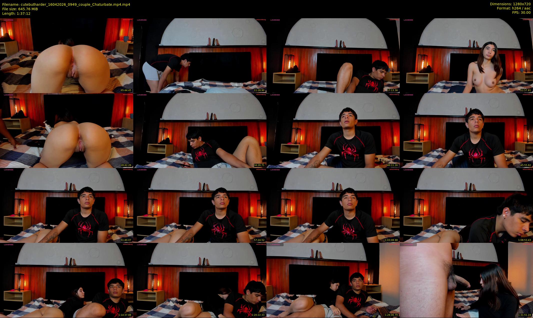 cutebutharder — 98 minute Chaturbate couple cam show recording, 720p, Apr 16, 2026