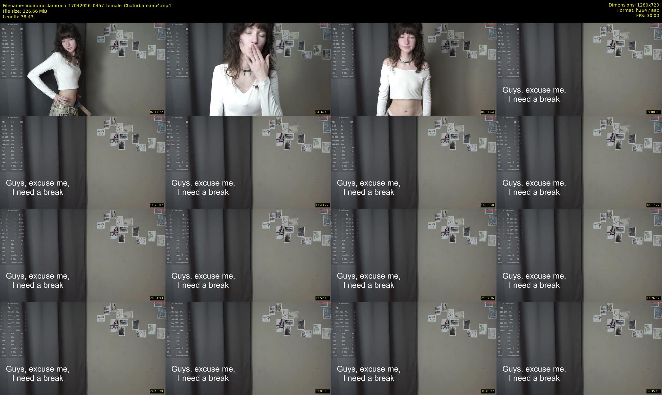 indiramcclamroch — 39 minute Chaturbate female cam show recording, 720p, Apr 17, 2026