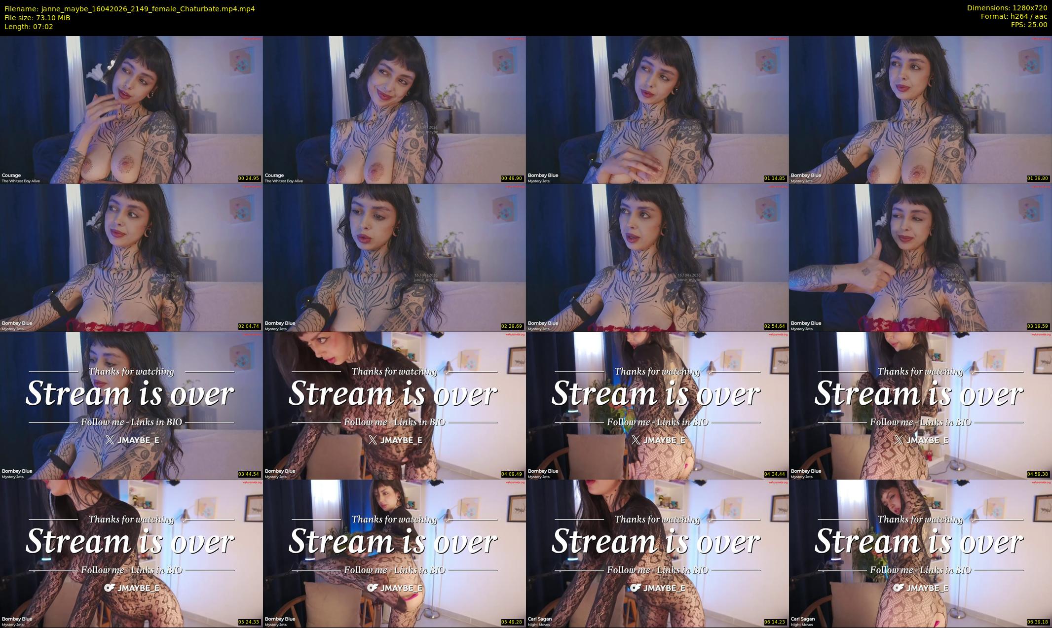 janne_maybe — 8 minute Chaturbate female cam show recording, 720p, Apr 16, 2026