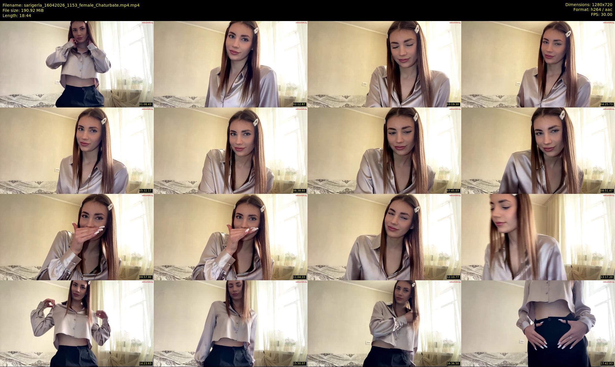 sarigerla — 19 minute Chaturbate female cam show recording, 720p, Apr 16, 2026