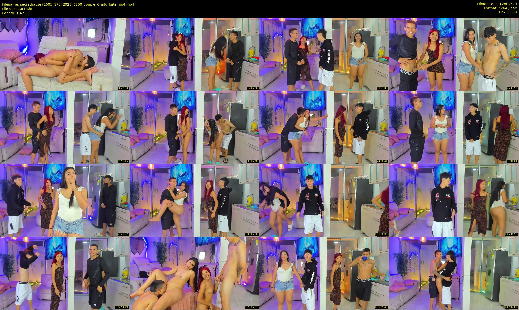 secrethause71605 — 108 minute Chaturbate couple cam show recording, 720p, Apr 17, 2026