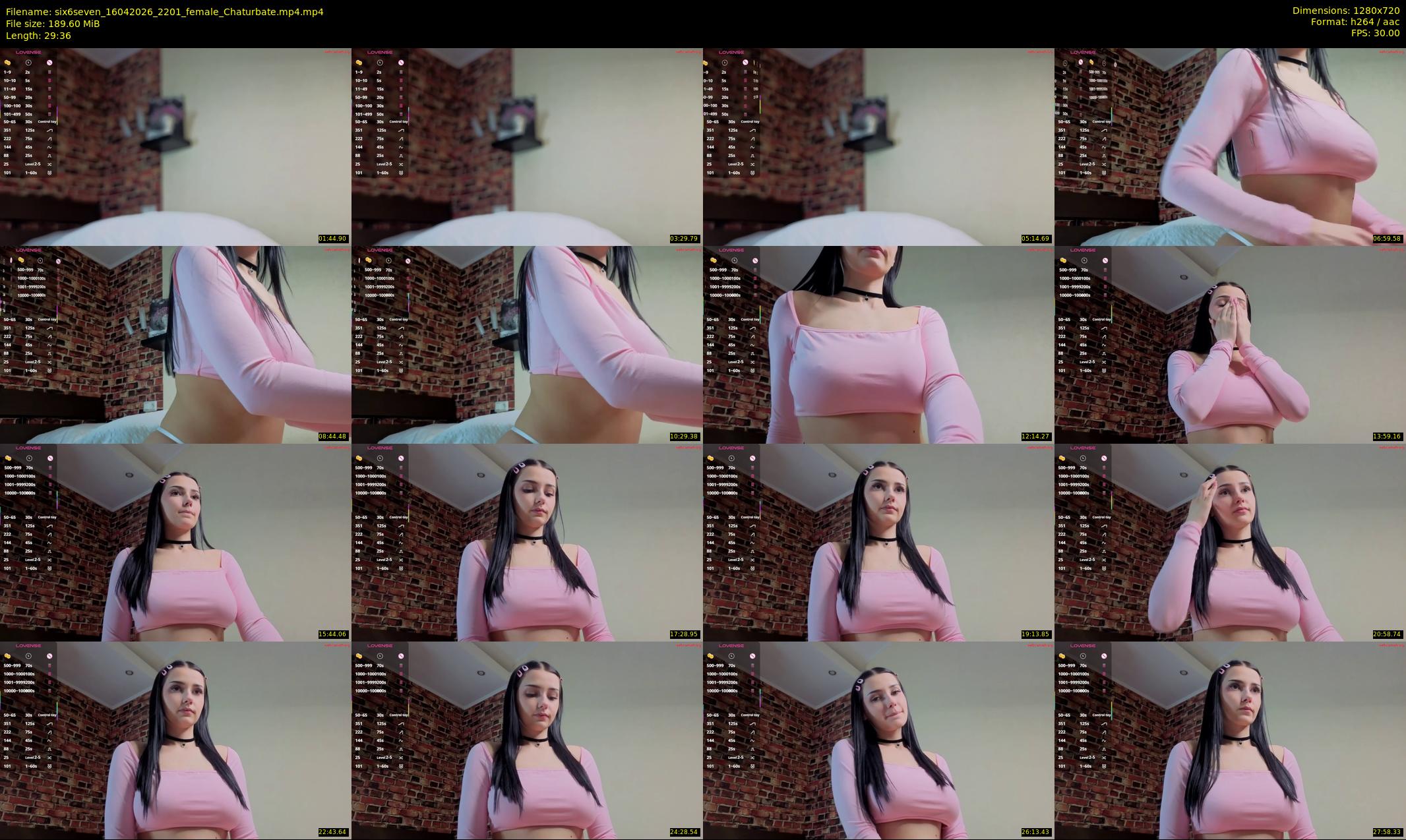 six6seven — 30 minute Chaturbate female cam show recording, 720p, Apr 16, 2026