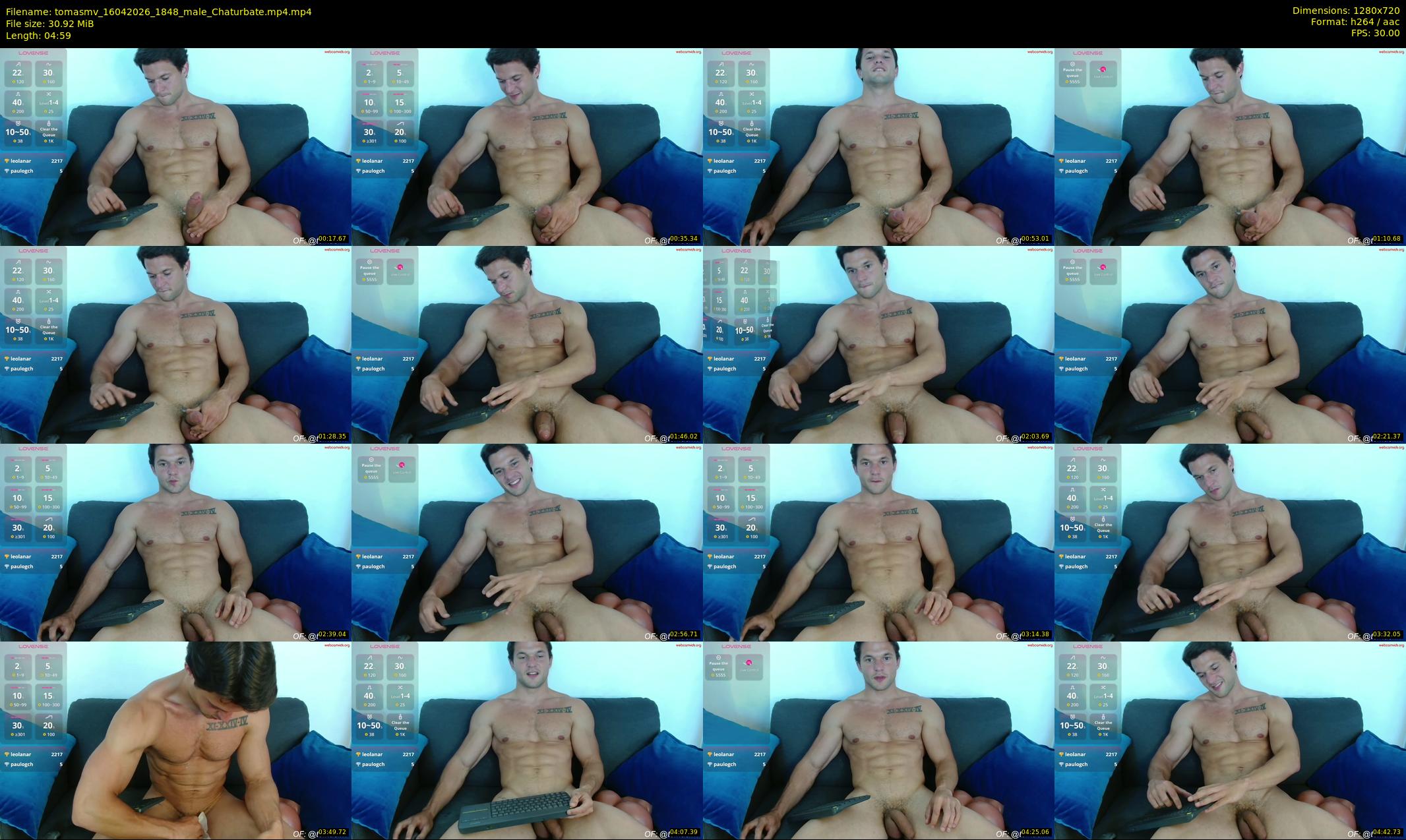 tomasmv — 5 minute Chaturbate male cam show recording, 720p, Apr 16, 2026