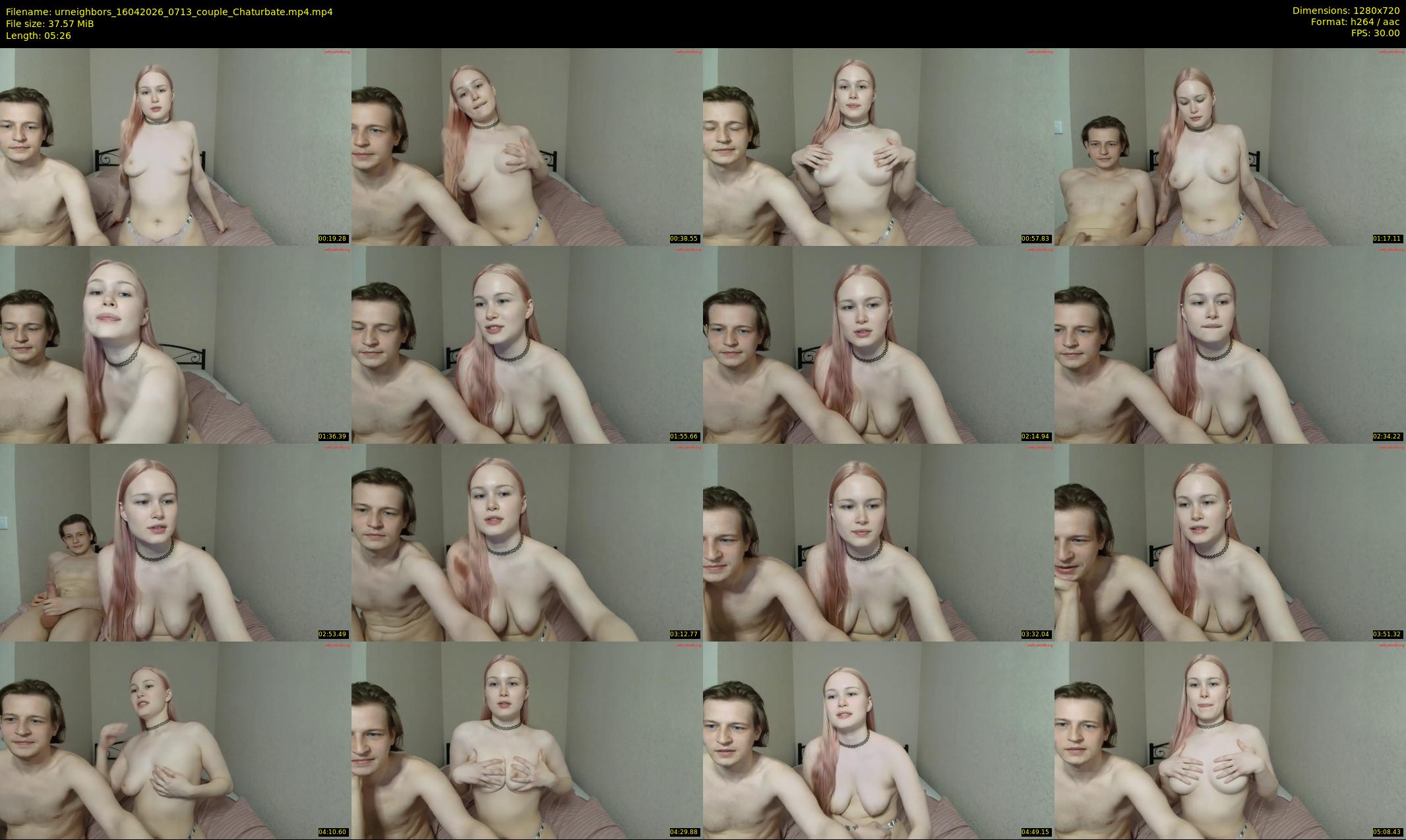 urneighbors — 6 minute Chaturbate couple cam show recording, 720p, Apr 16, 2026