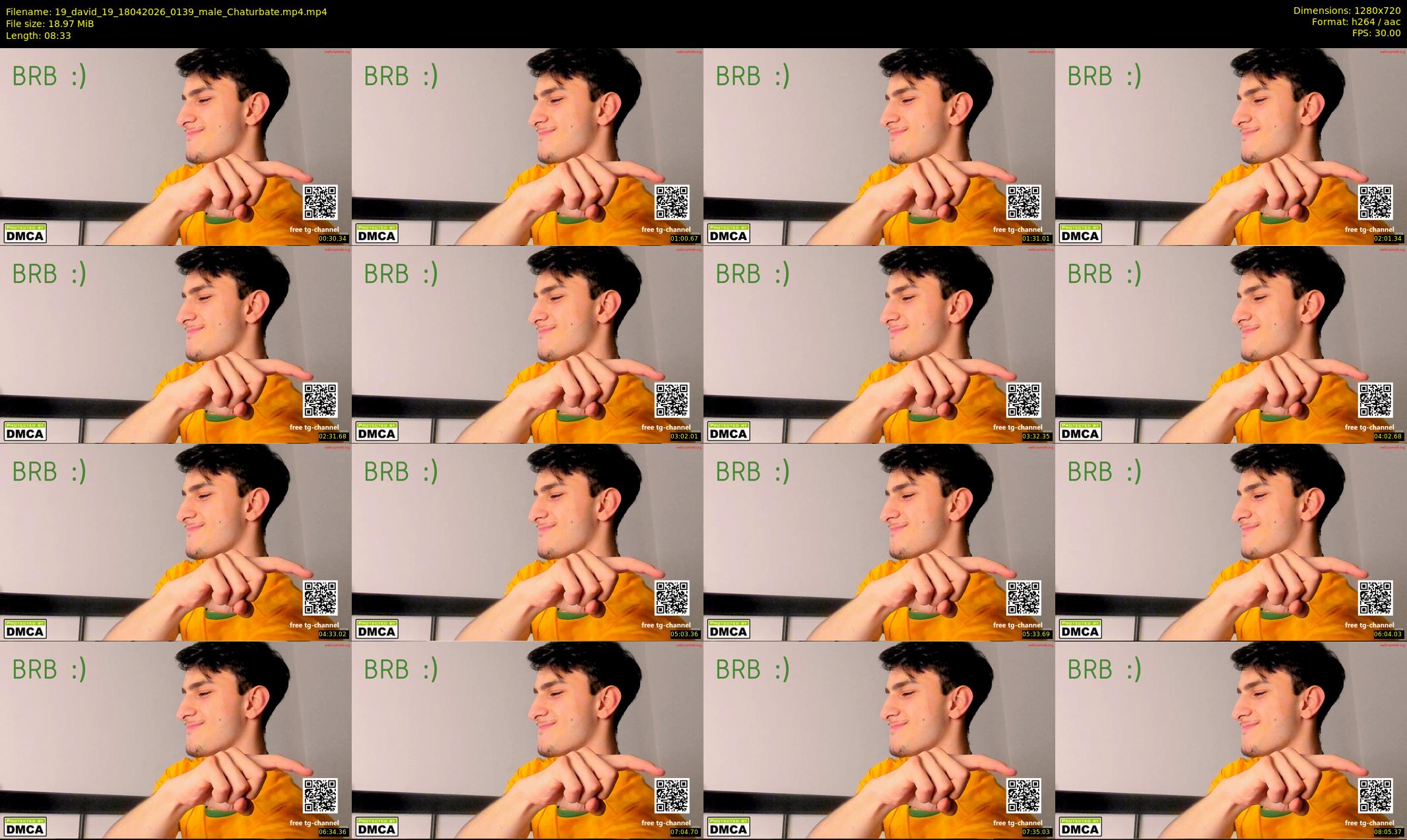 19_david_19 — 9 minute Chaturbate male cam show recording, 720p, Apr 18, 2026
