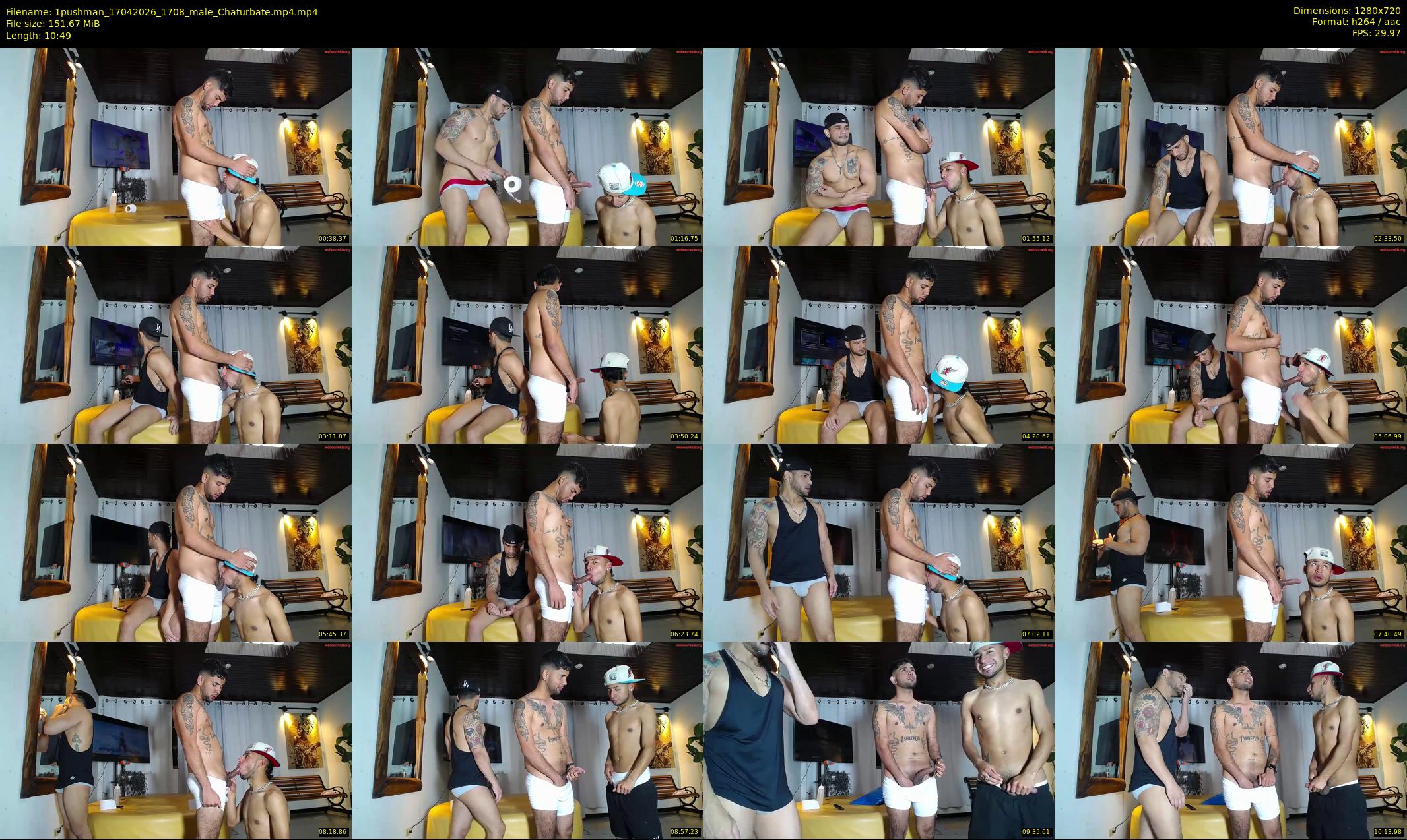 1pushman — 11 minute Chaturbate male cam show recording, 720p, Apr 17, 2026