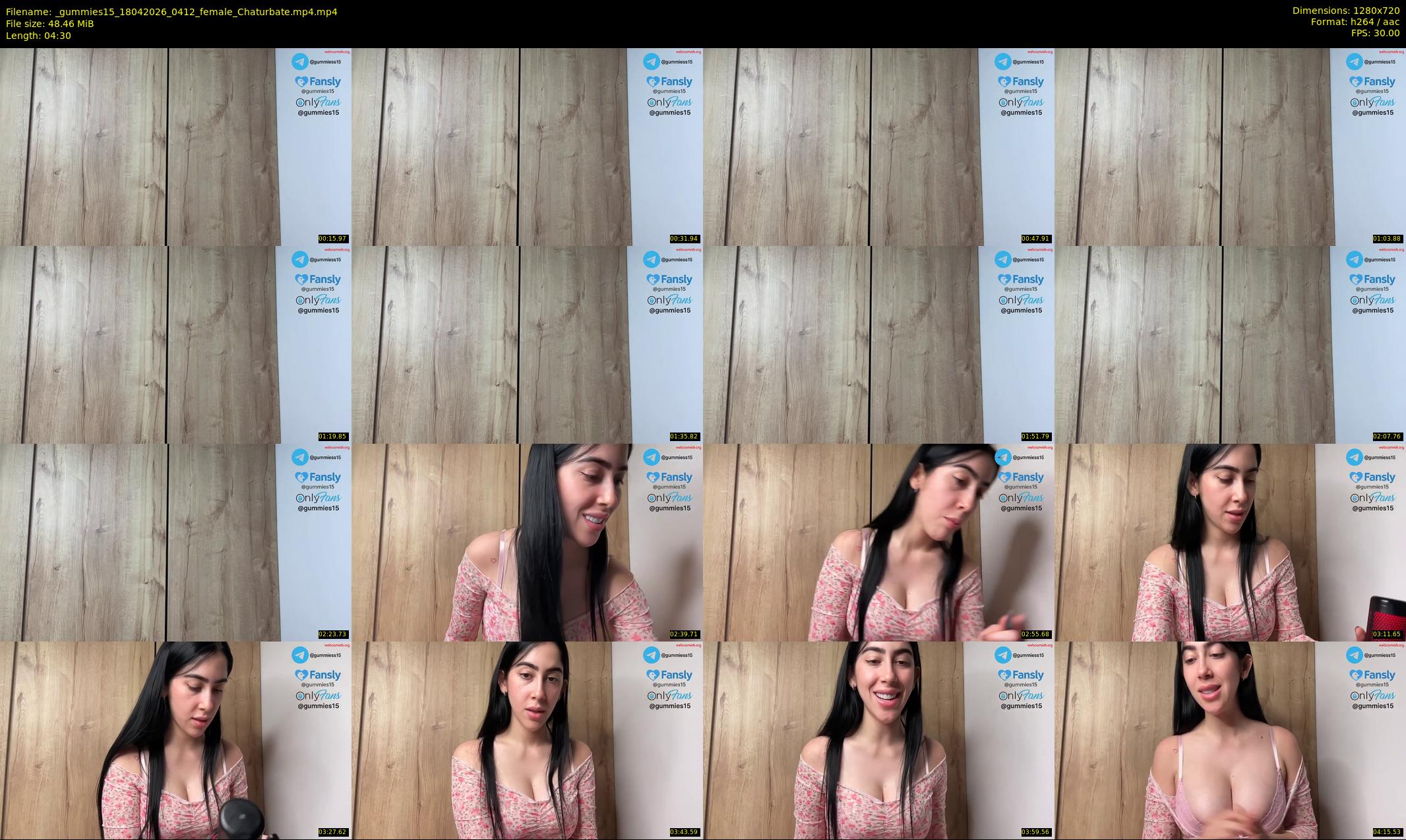 _gummies15 — 5 minute Chaturbate female cam show recording, 720p, Apr 18, 2026