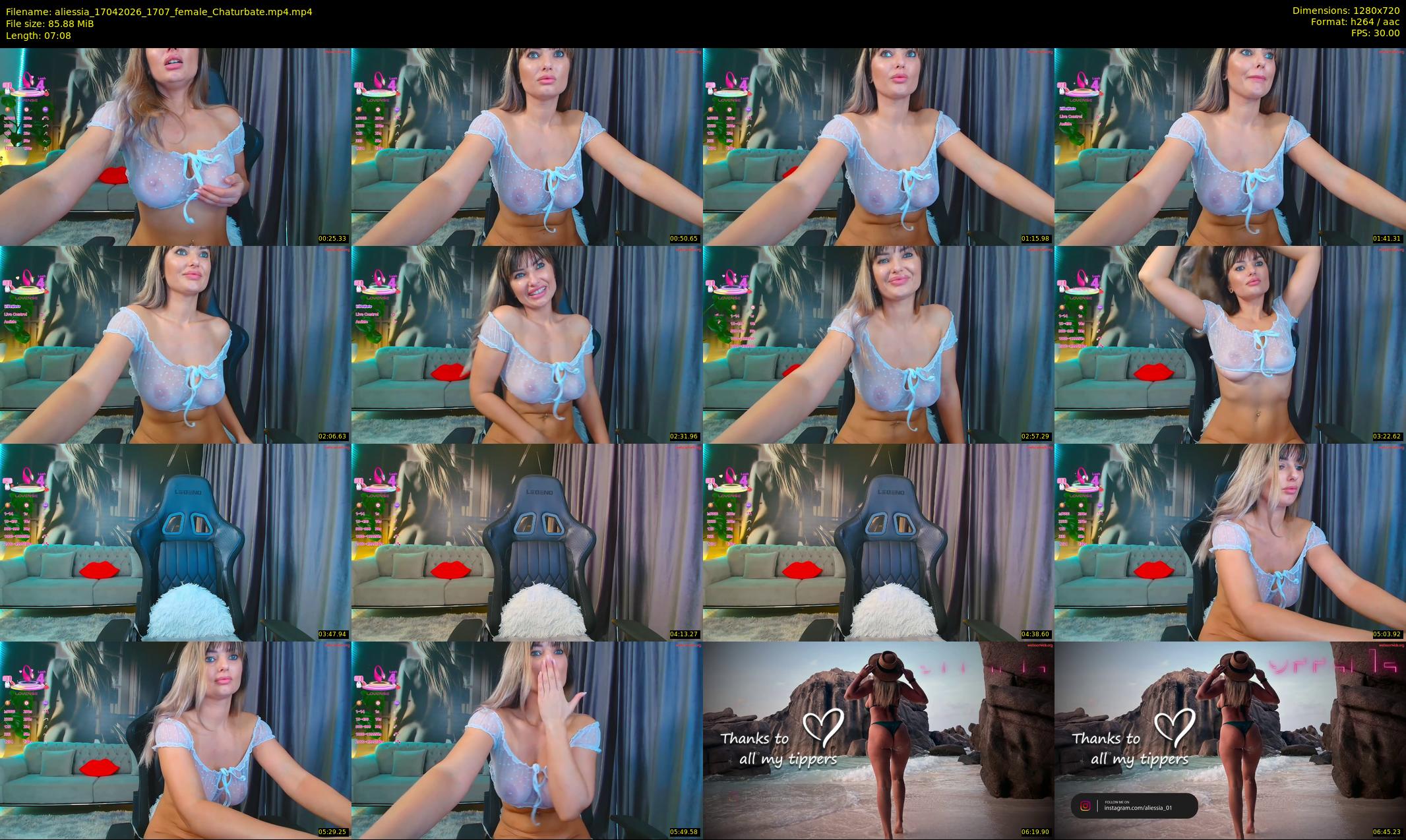 aliessia — 8 minute Chaturbate female cam show recording, 720p, Apr 17, 2026