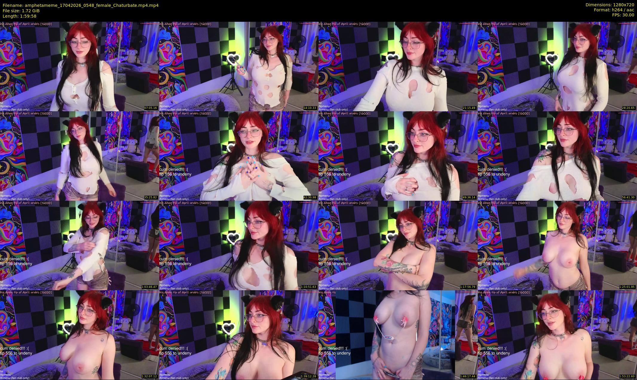 amphetameme — 120 minute Chaturbate female cam show recording, 720p, Apr 17, 2026
