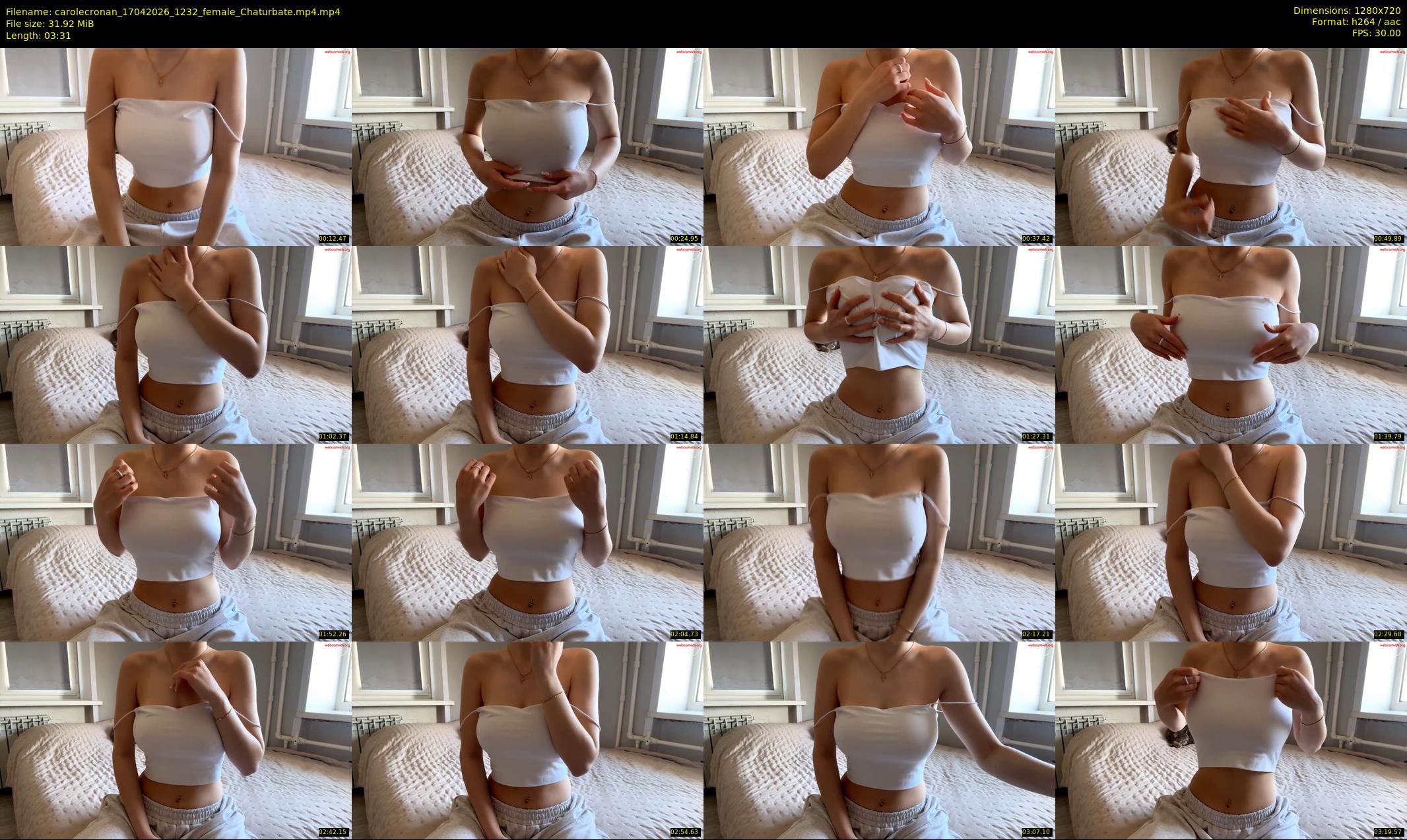 carolecronan — 4 minute Chaturbate female cam show recording, 720p, Apr 17, 2026