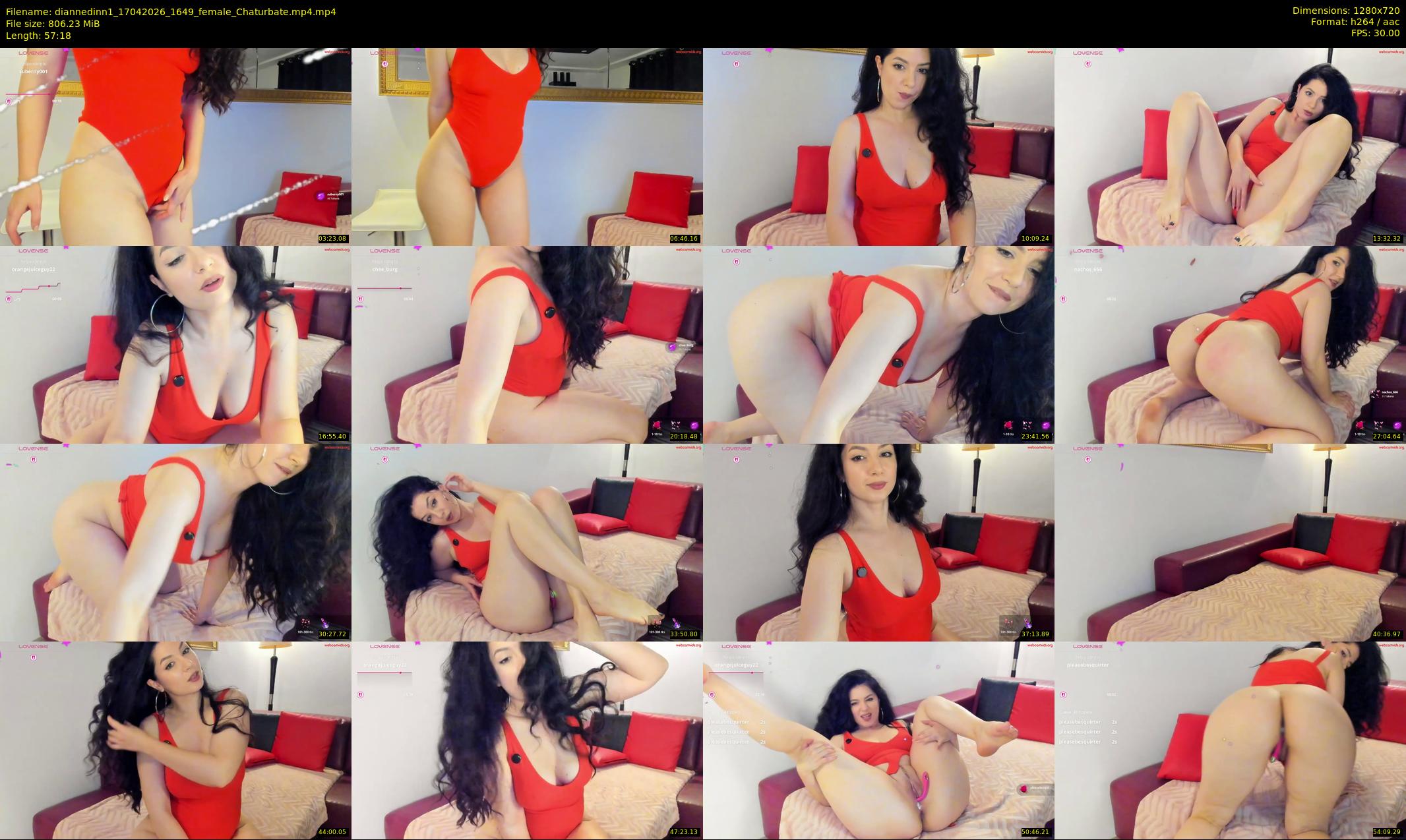diannedinn1 — 58 minute Chaturbate female cam show recording, 720p, Apr 17, 2026