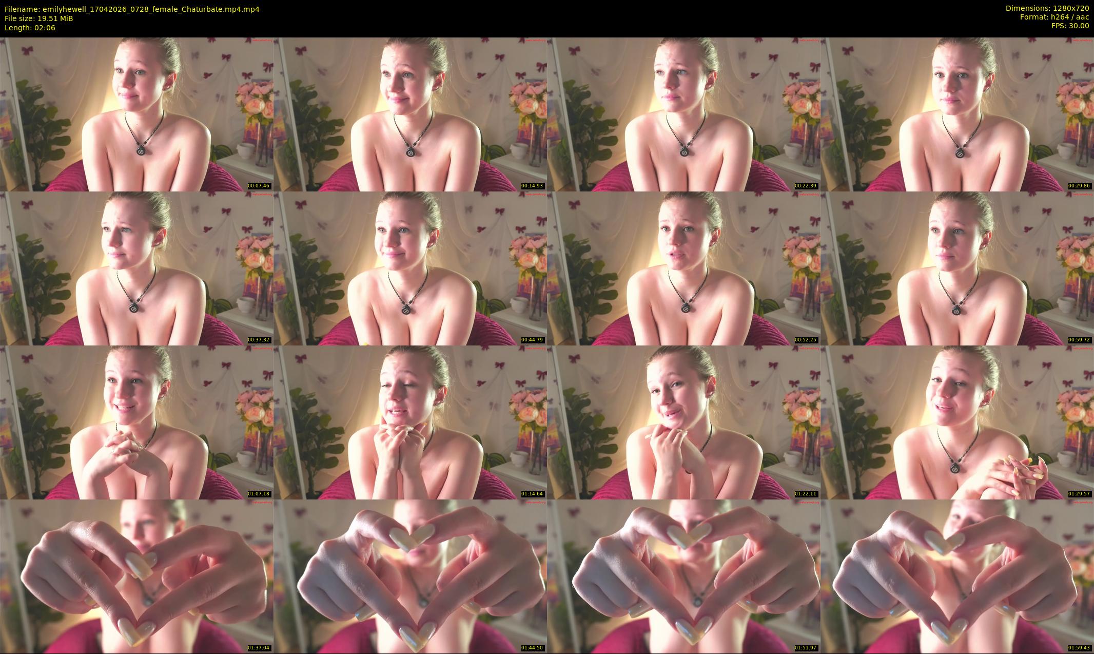 emilyhewell — 3 minute Chaturbate female cam show recording, 720p, Apr 17, 2026