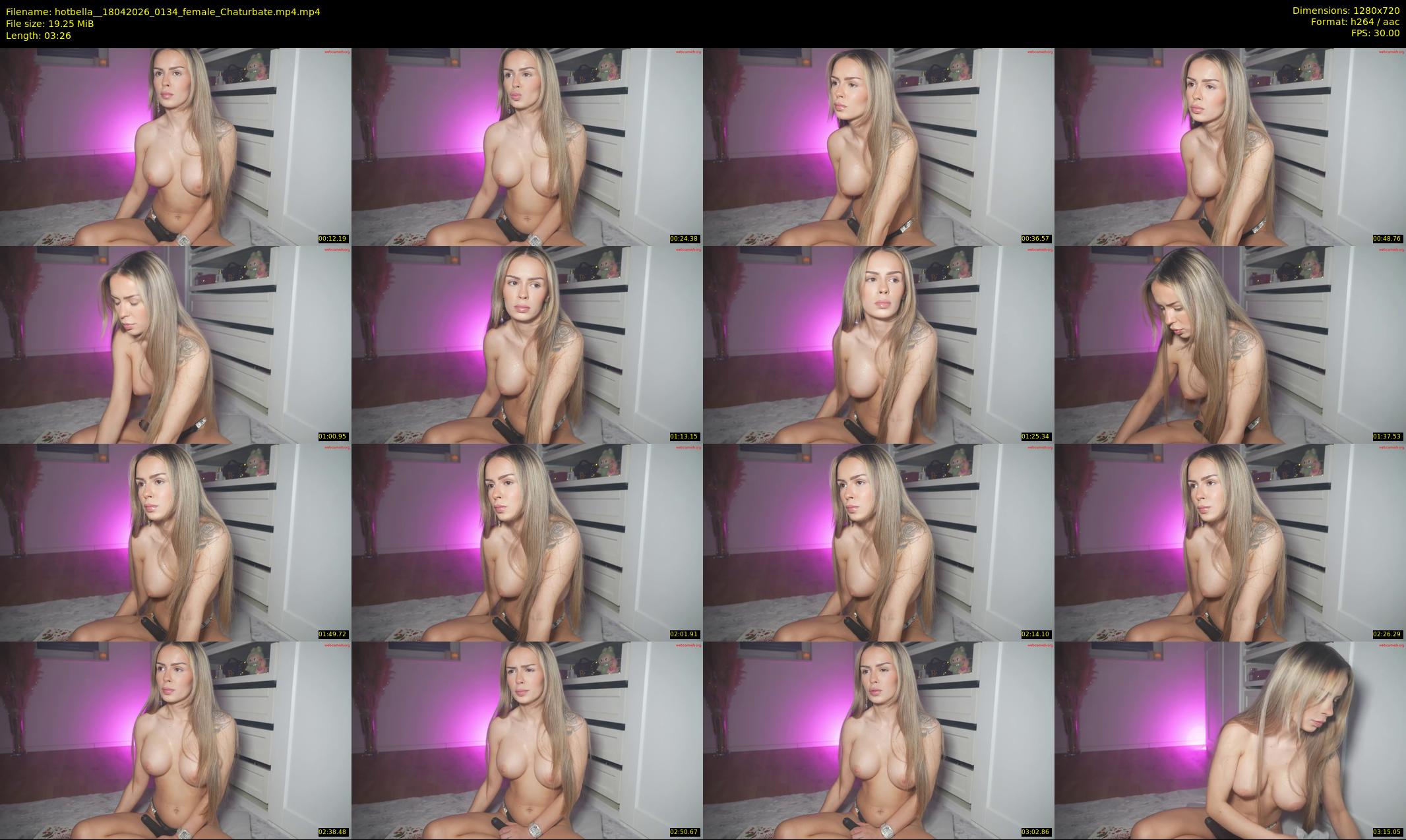 hotbella_ — 4 minute Chaturbate female cam show recording, 720p, Apr 18, 2026