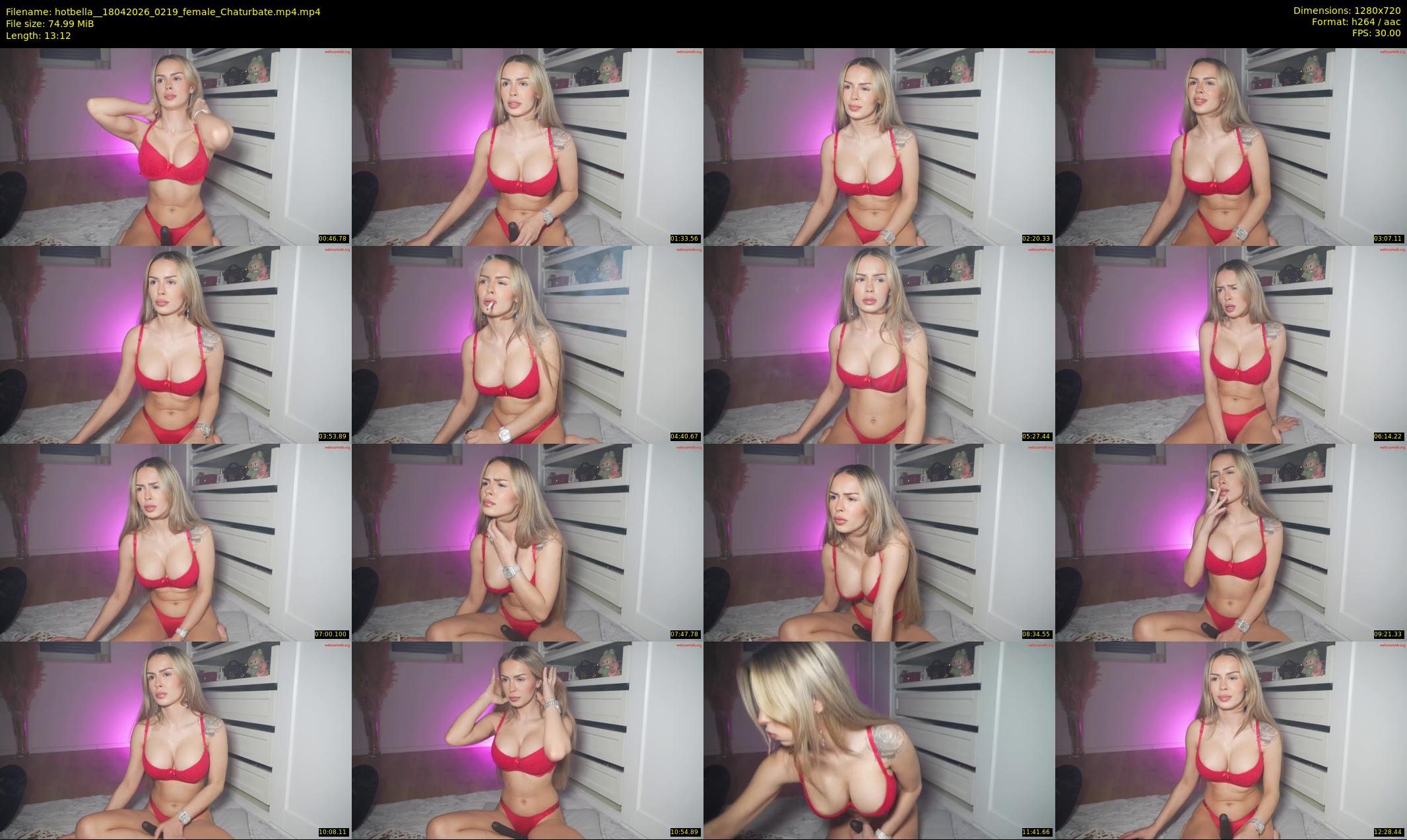 hotbella_ — 14 minute Chaturbate female cam show recording, 720p, Apr 18, 2026