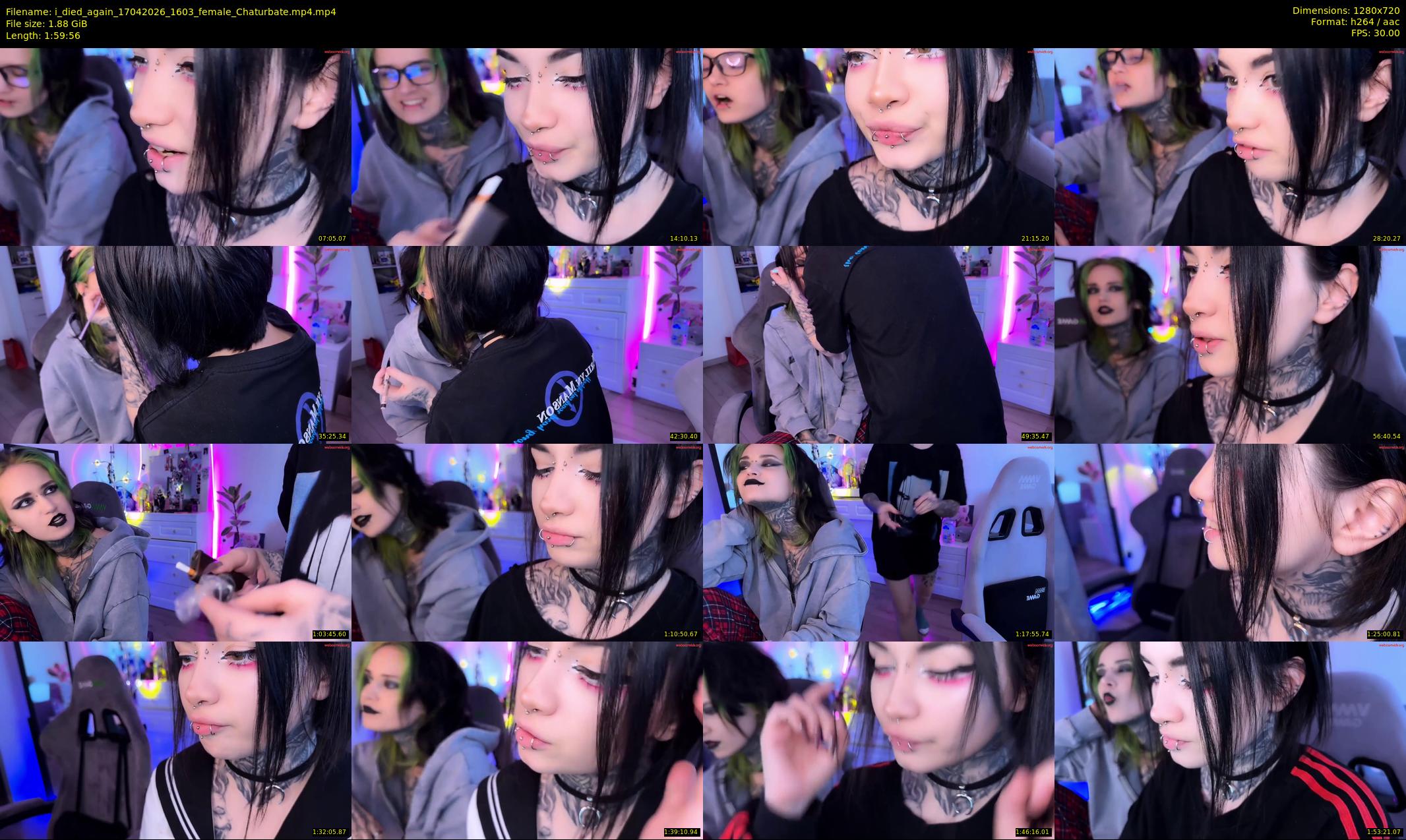 i_died_again — 120 minute Chaturbate female cam show recording, 720p, Apr 17, 2026