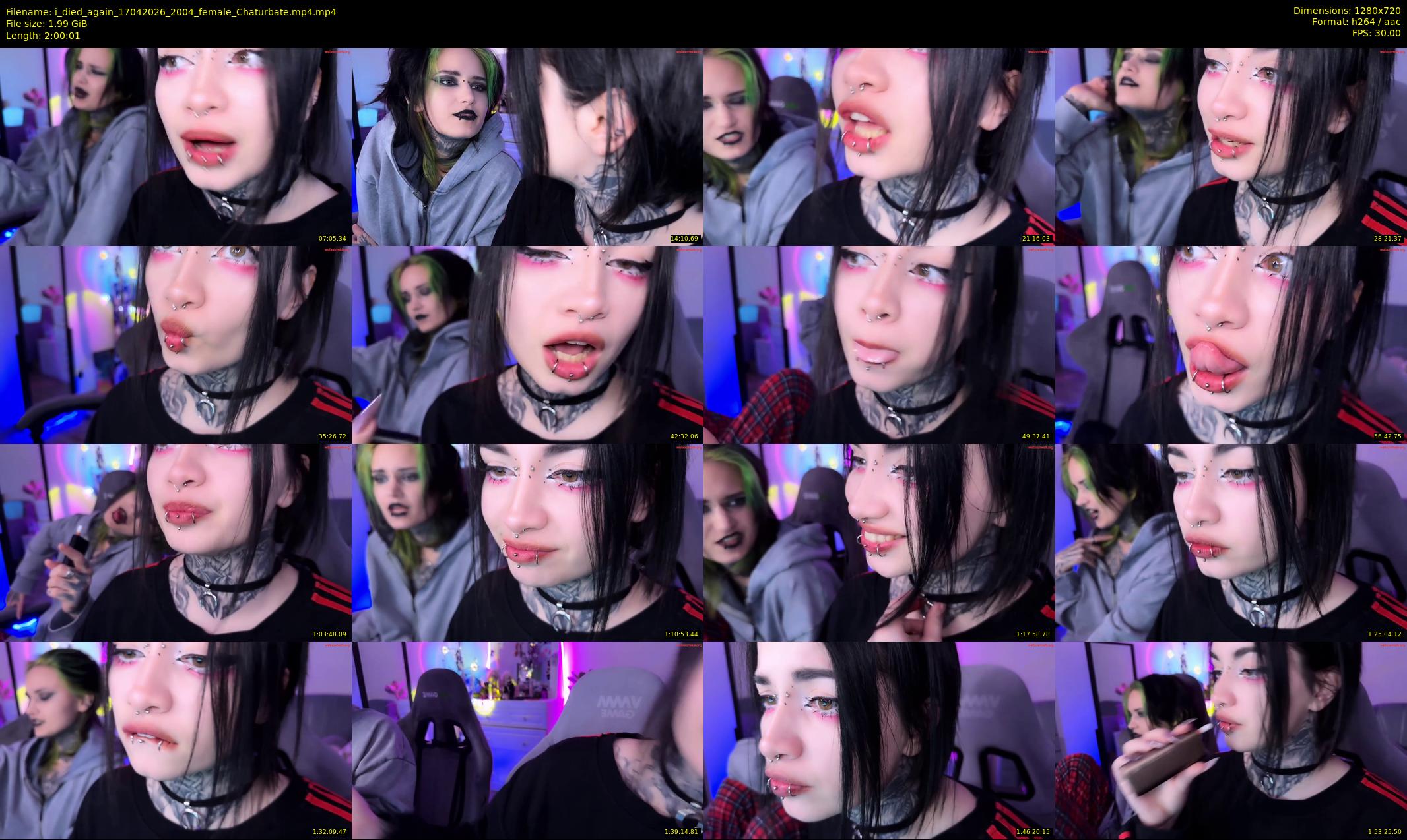 i_died_again — 121 minute Chaturbate female cam show recording, 720p, Apr 17, 2026