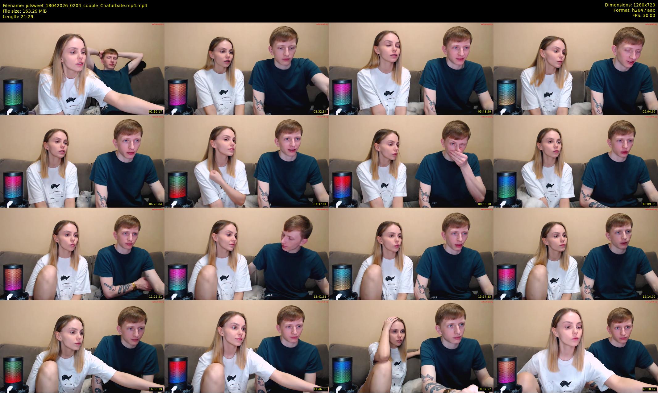 julsweet — 22 minute Chaturbate male cam show recording, 720p, Apr 18, 2026