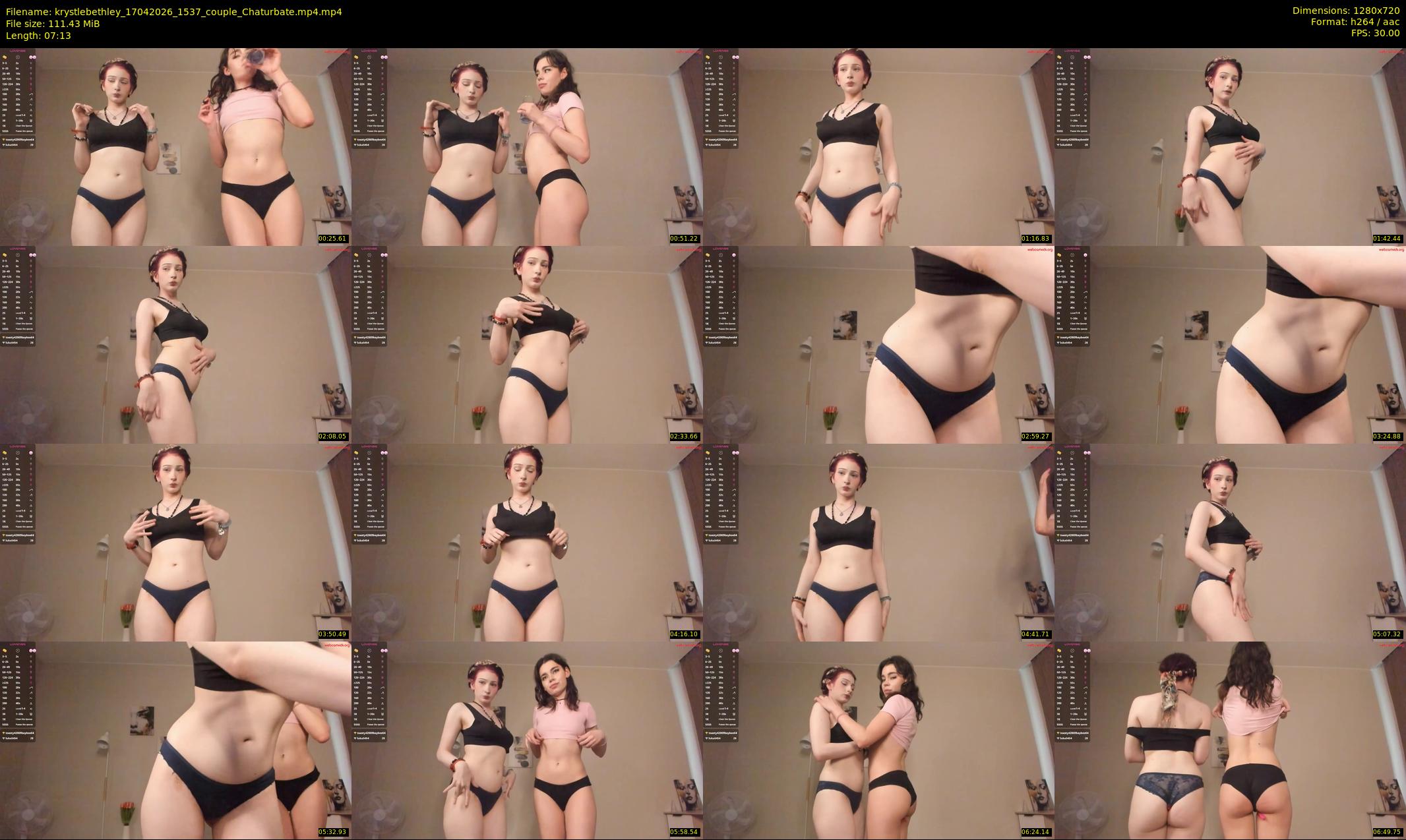 krystlebethley — 8 minute Chaturbate couple cam show recording, 720p, Apr 17, 2026