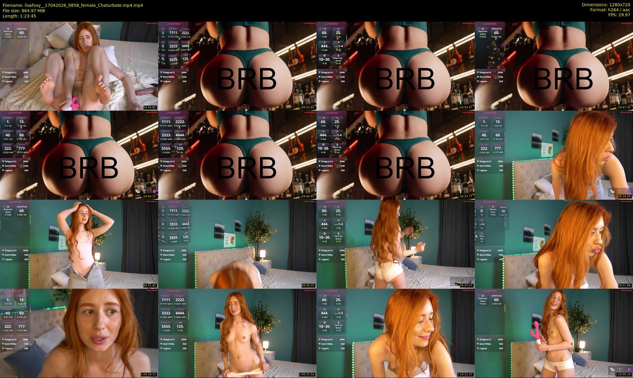 lisafoxy_ — 84 minute Chaturbate female cam show recording, 720p, Apr 17, 2026