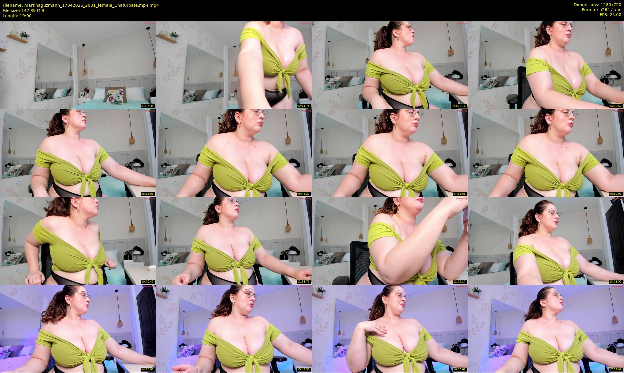 martinaguzmann — 19 minute Chaturbate female cam show recording, 720p, Apr 17, 2026