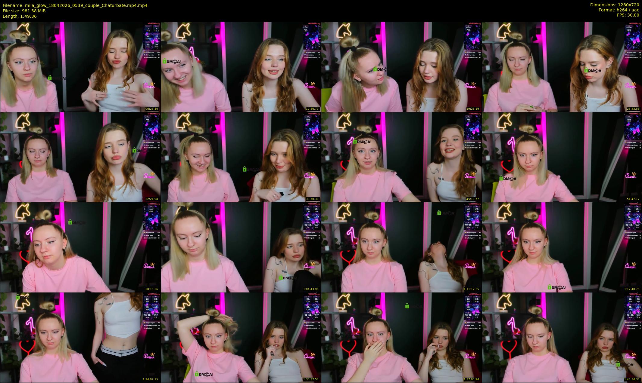 mila_glow — 110 minute Chaturbate female cam show recording, 720p, Apr 18, 2026
