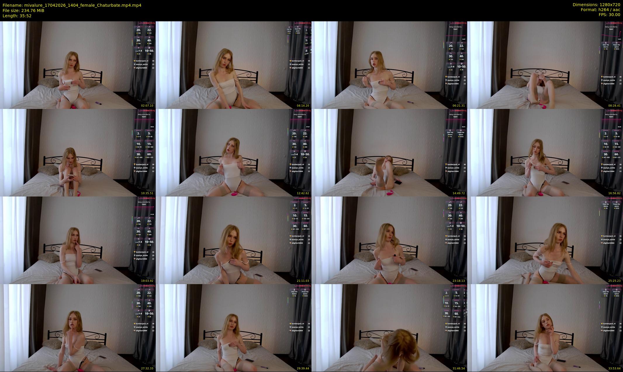 mivalure — 36 minute Chaturbate female cam show recording, 720p, Apr 17, 2026