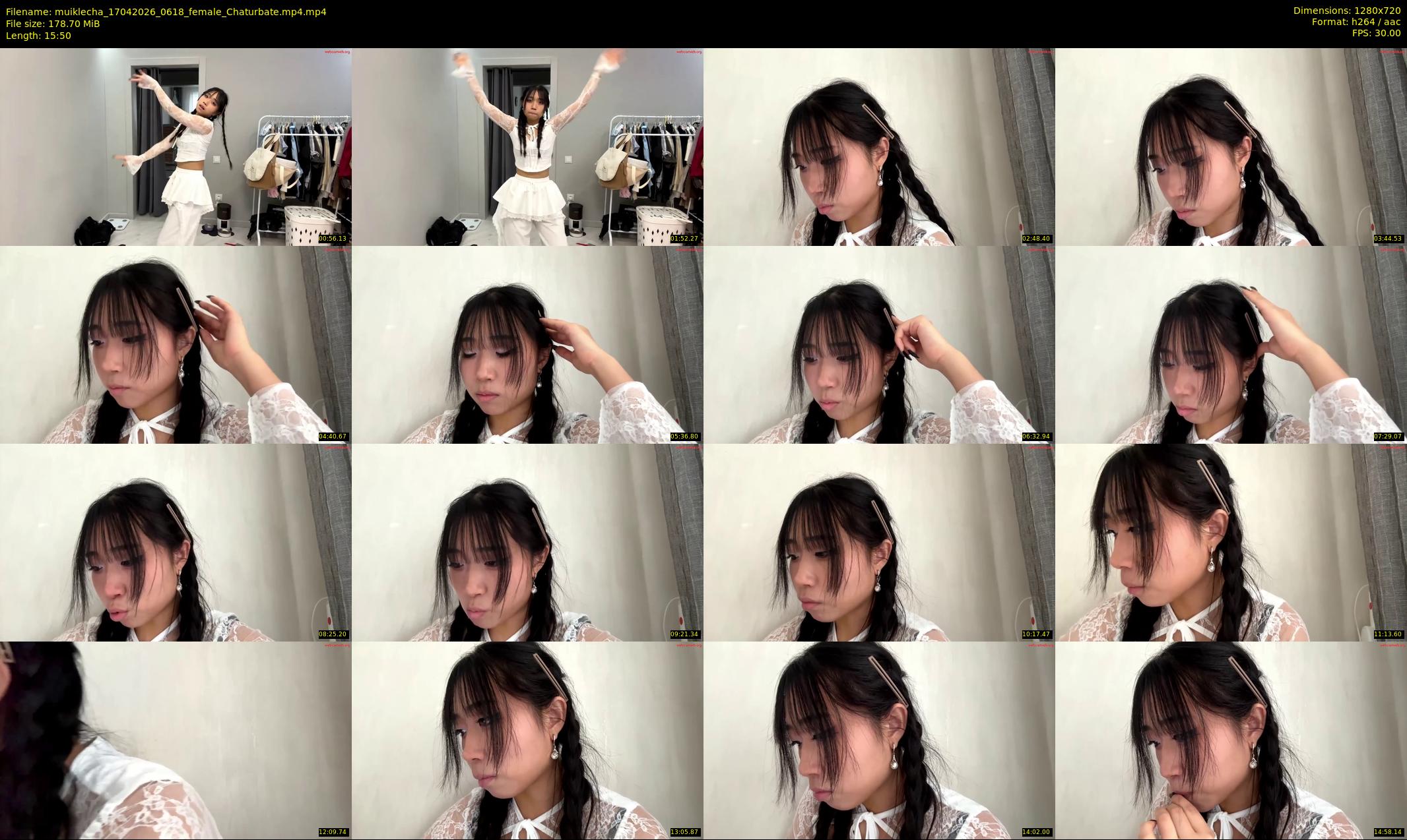 muiklecha — 16 minute Chaturbate female cam show recording, 720p, Apr 17, 2026