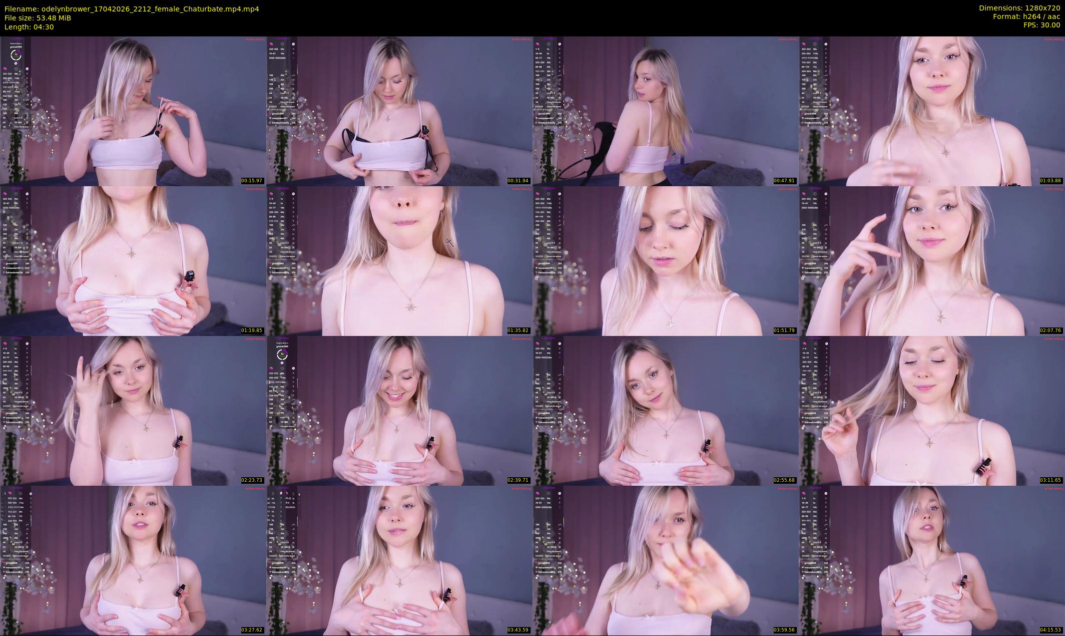 odelynbrower — 5 minute Chaturbate female cam show recording, 720p, Apr 17, 2026
