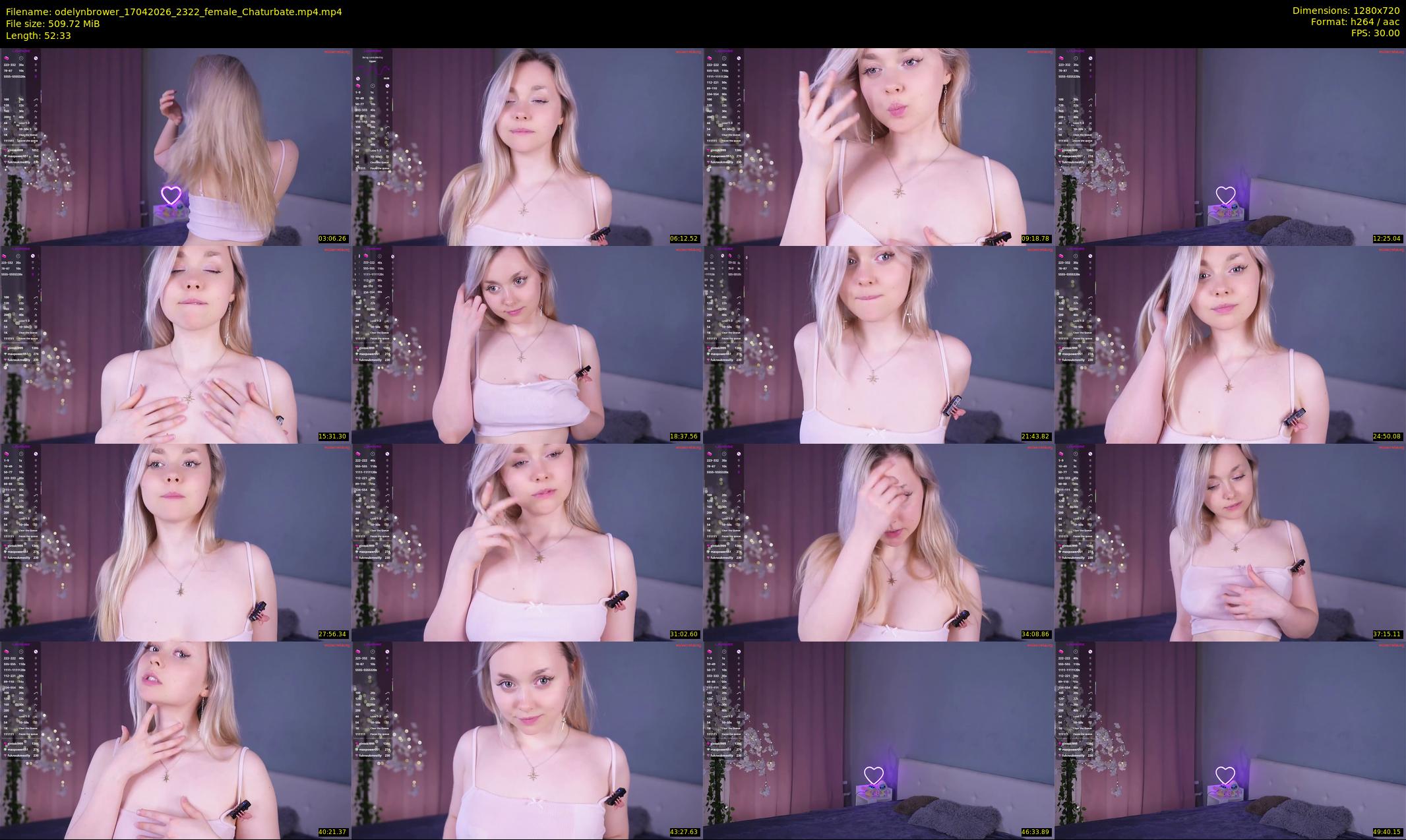 odelynbrower — 53 minute Chaturbate female cam show recording, 720p, Apr 17, 2026