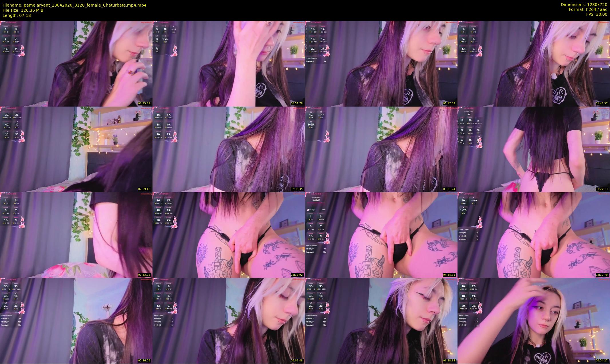 pamelaryant — 8 minute Chaturbate female cam show recording, 720p, Apr 18, 2026