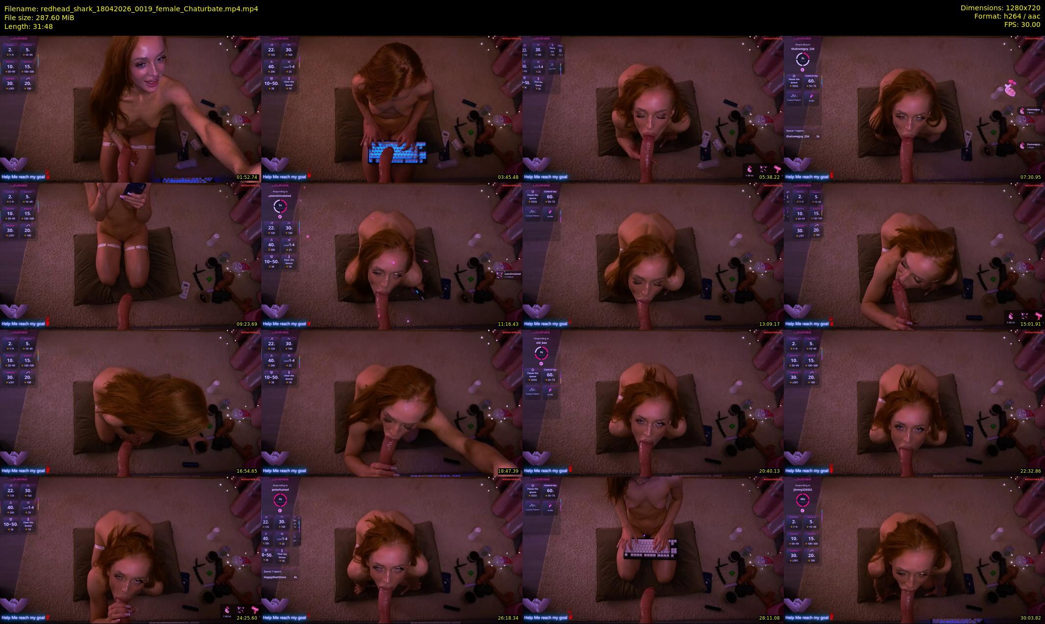 redhead_shark — 32 minute Chaturbate female cam show recording, 720p, Apr 18, 2026