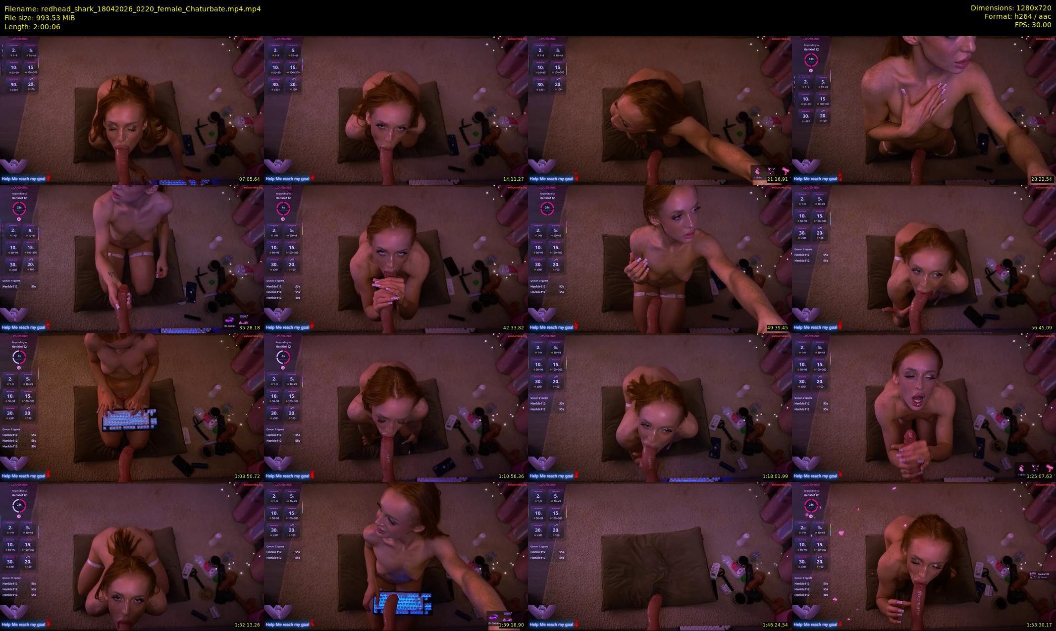 redhead_shark — 121 minute Chaturbate female cam show recording, 720p, Apr 18, 2026