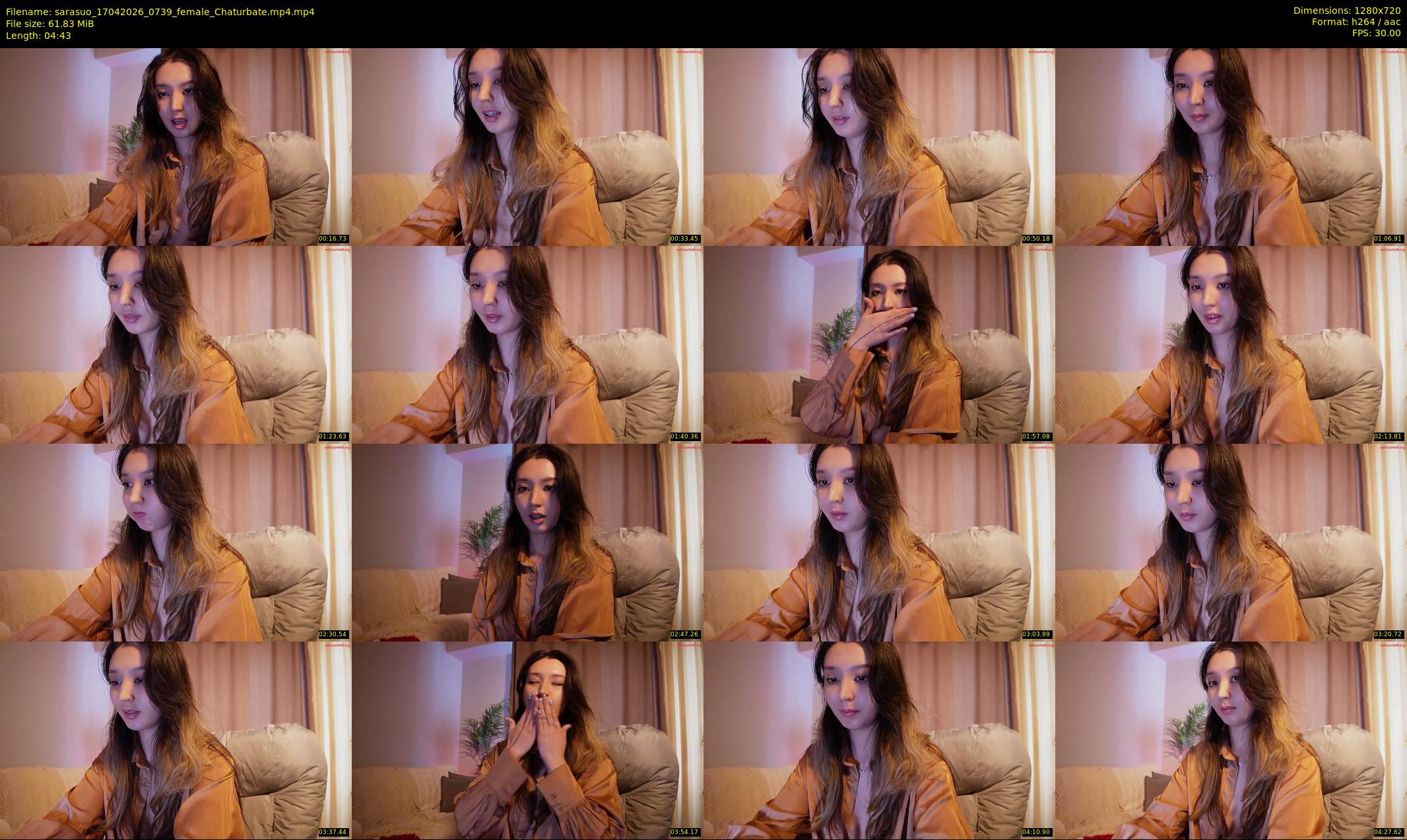 sarasuo — 5 minute Chaturbate female cam show recording, 720p, Apr 17, 2026